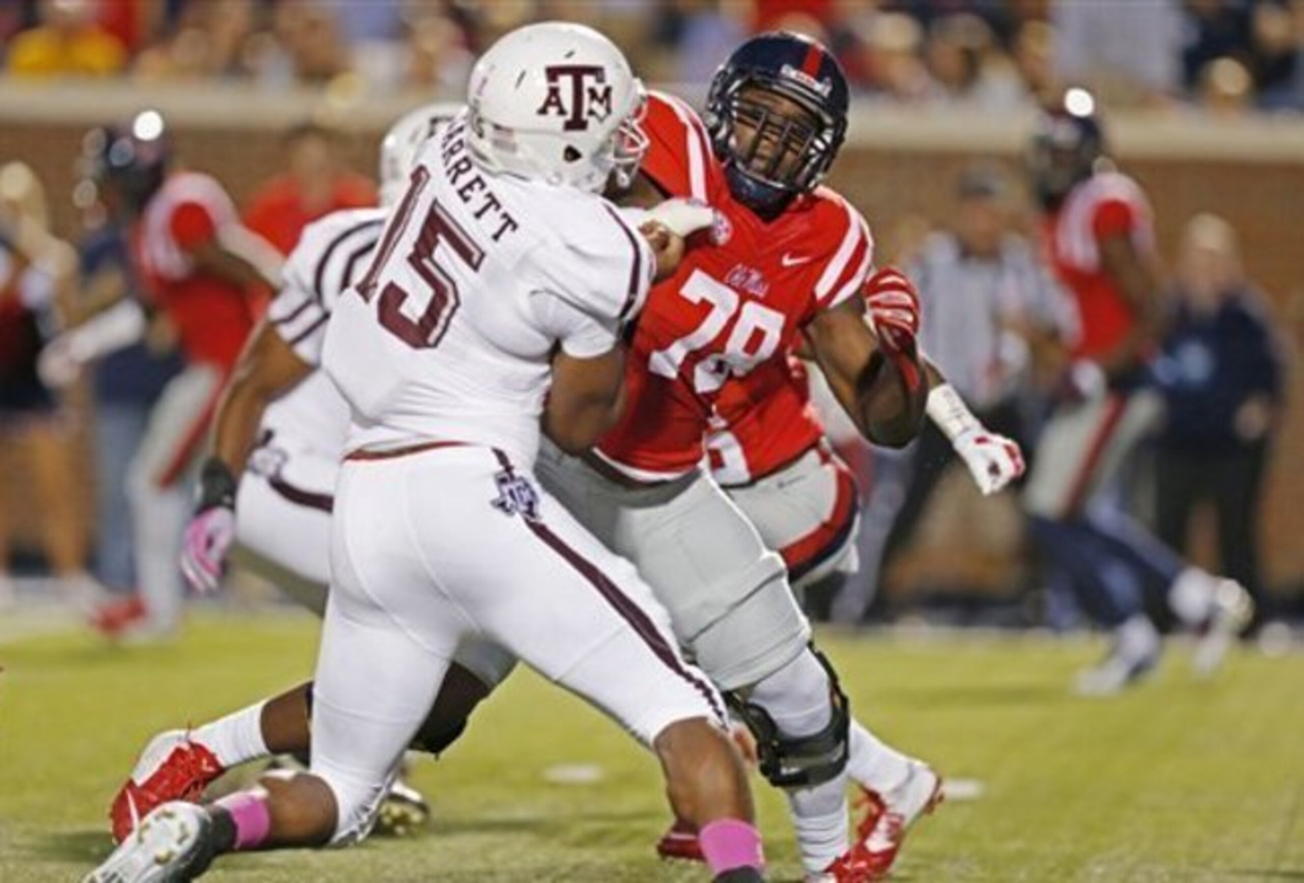 Myles Garrett is a fearsome force on Texas A&M's defensive line.