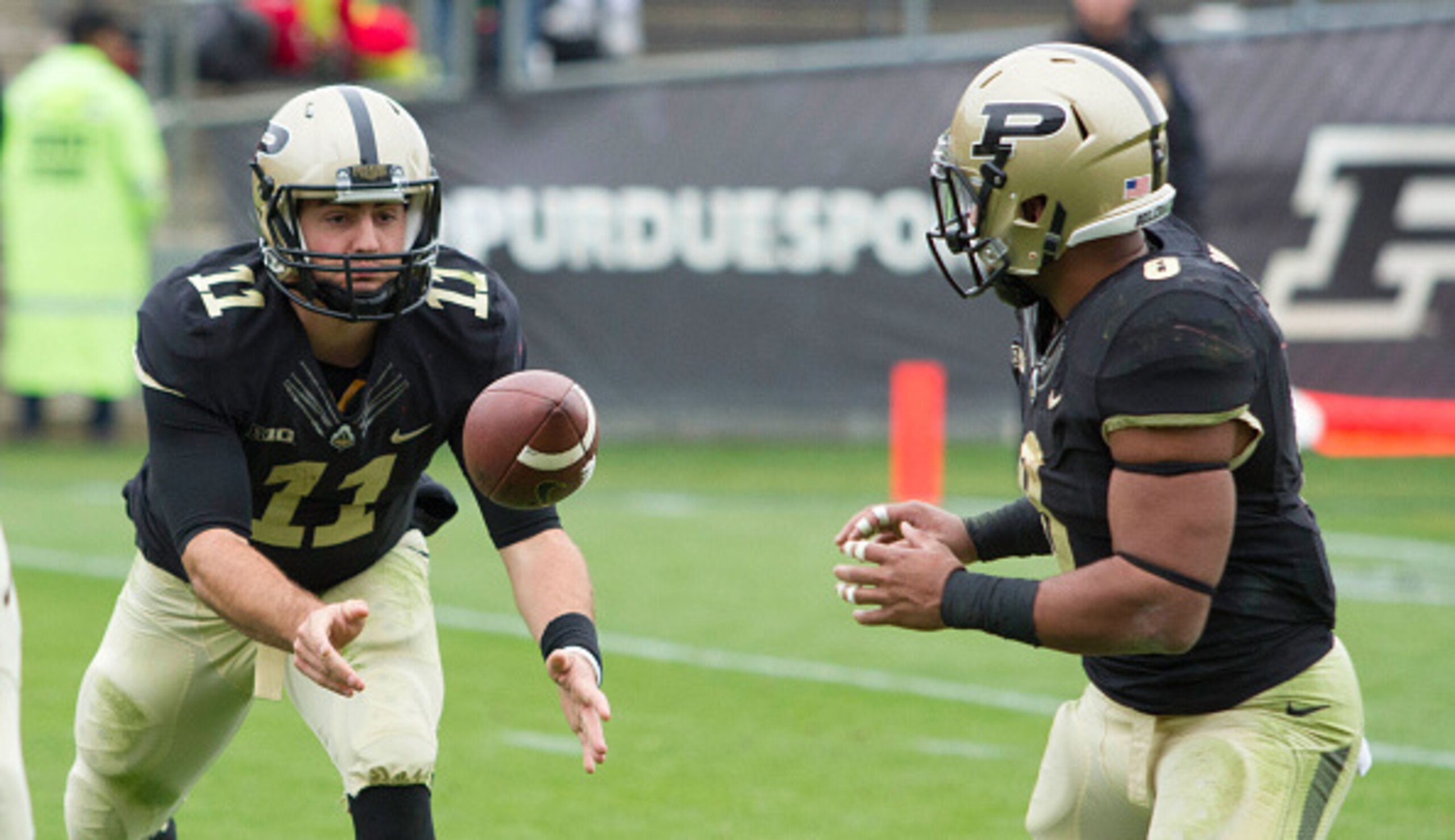 Purdue QB David Blough (left) and RB Markell Jones Purdue QB David Blough (left) and RB Markell Jones