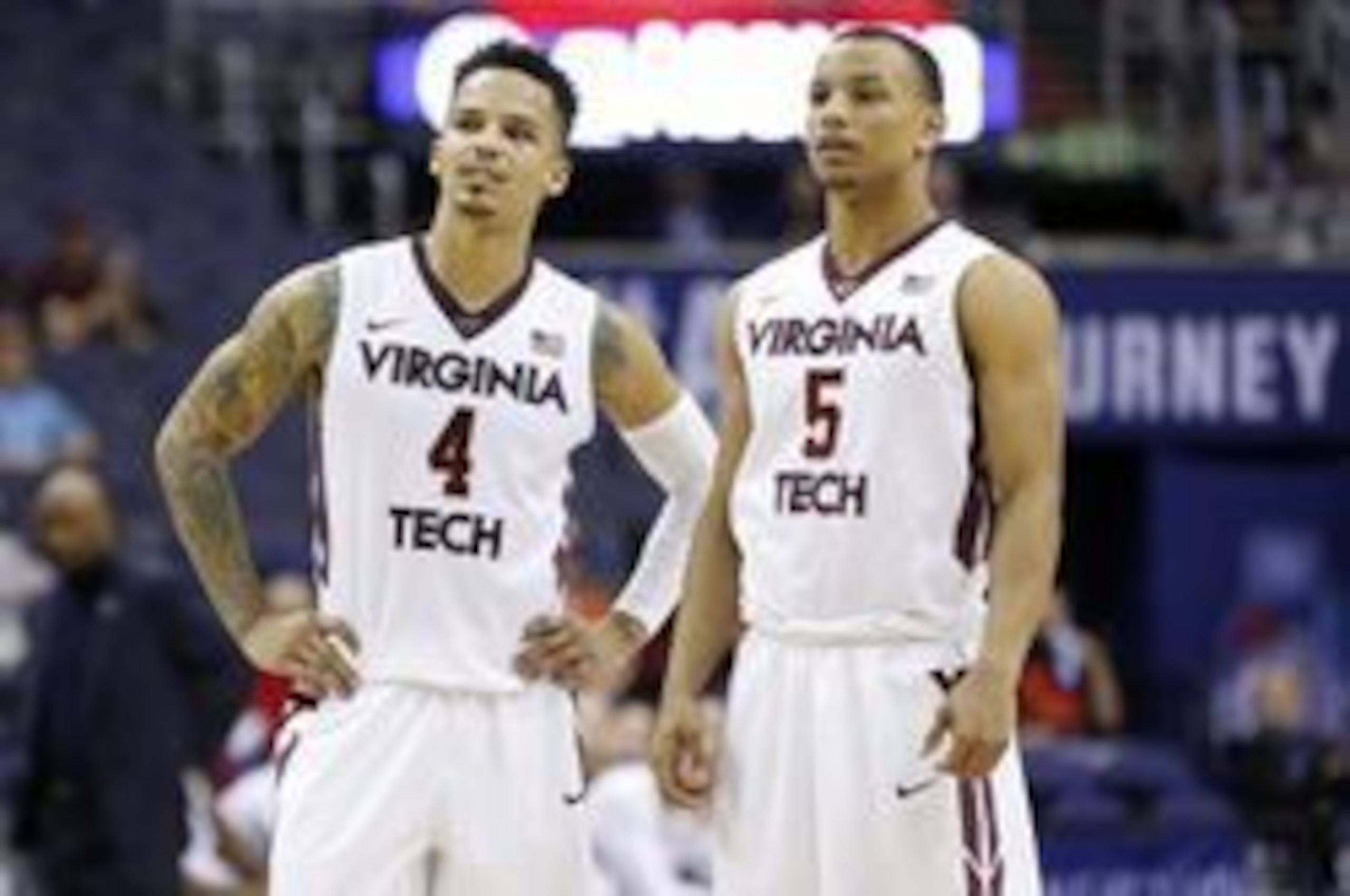 Seth Allen (4) and Justin Robinson (5)