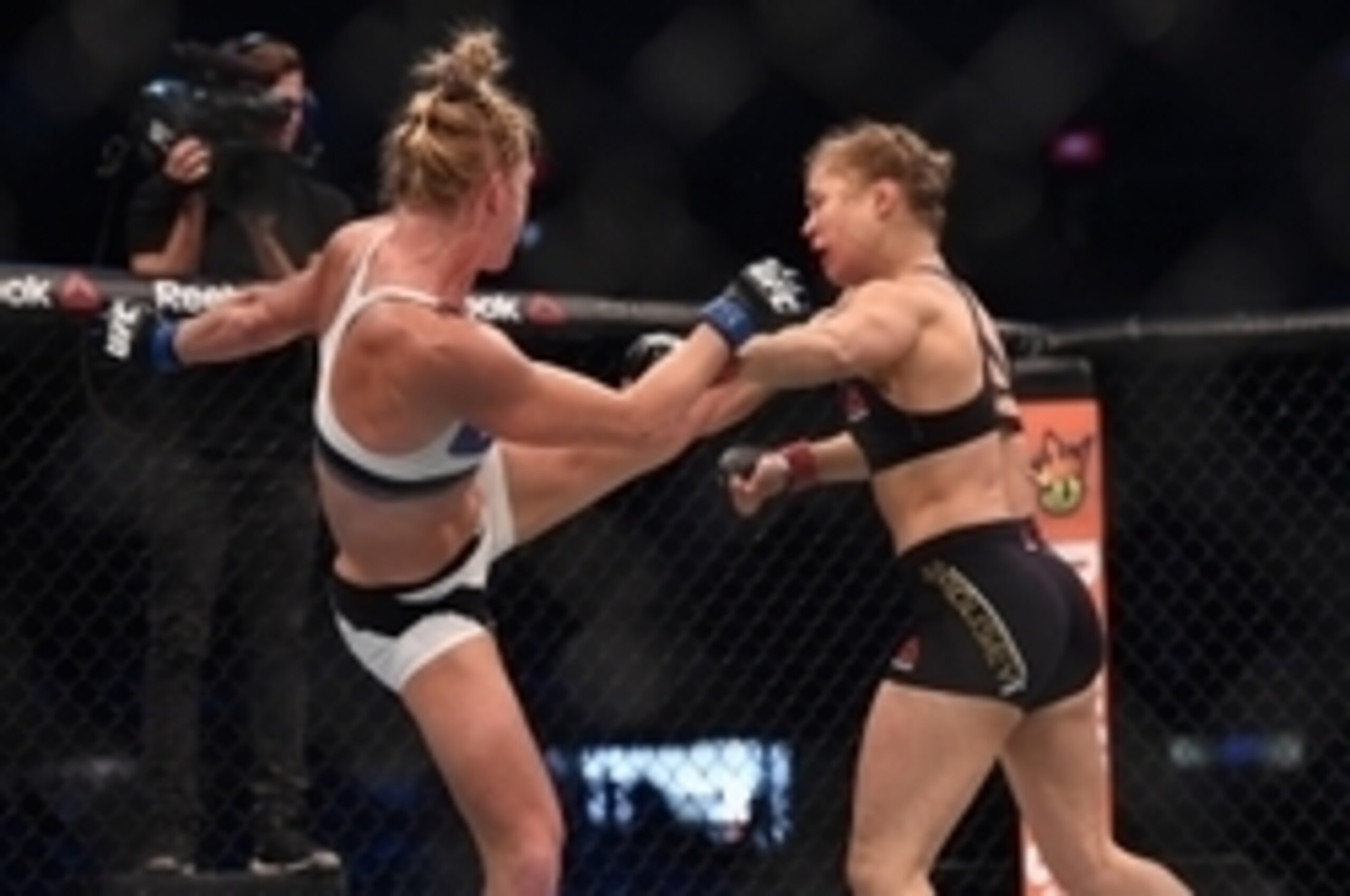 Holm famously knocked out Ronda Rousey.