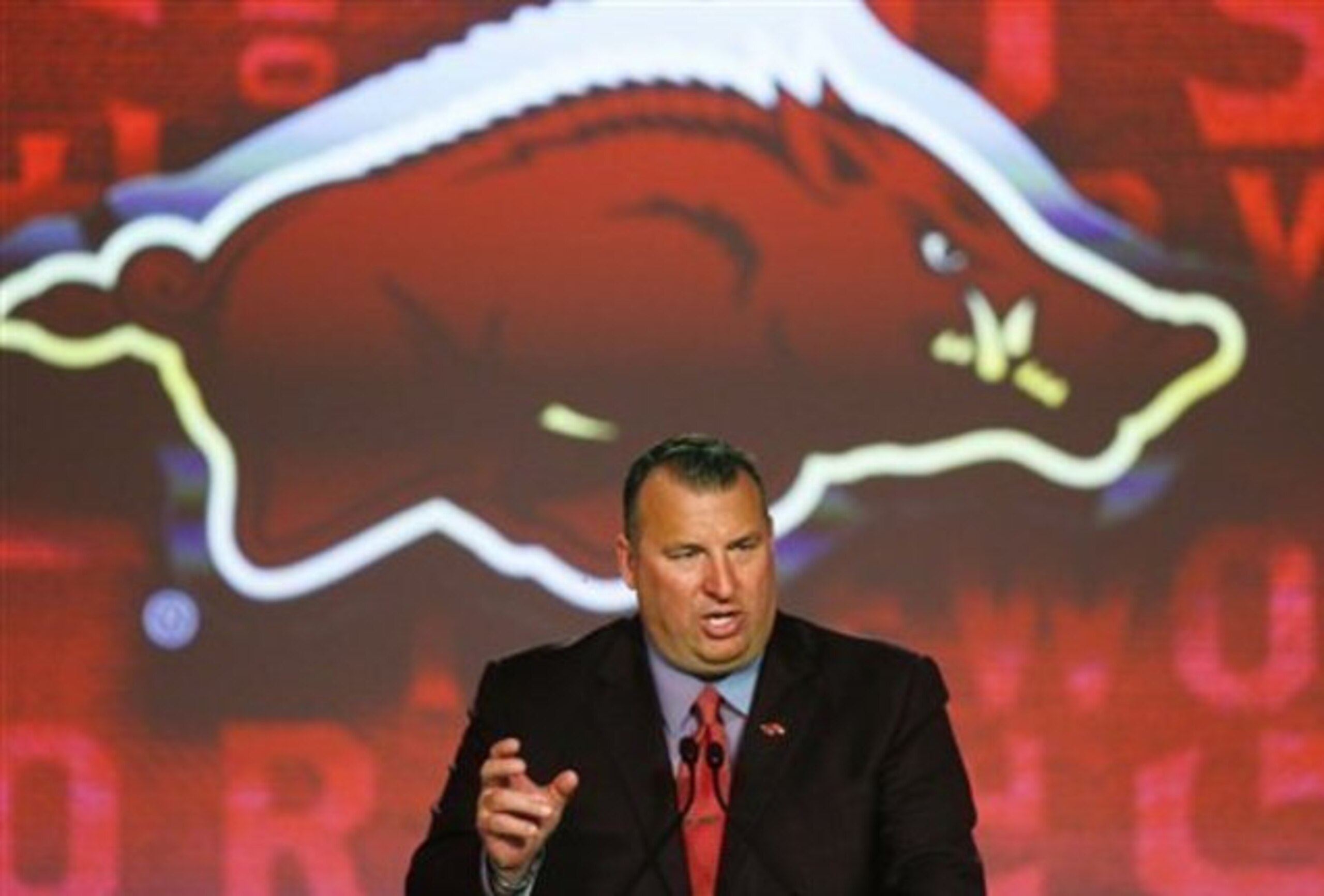 Bret Bielema has to find answers in the Arkansas backfield. Bret Bielema has to find answers in the Arkansas backfield.