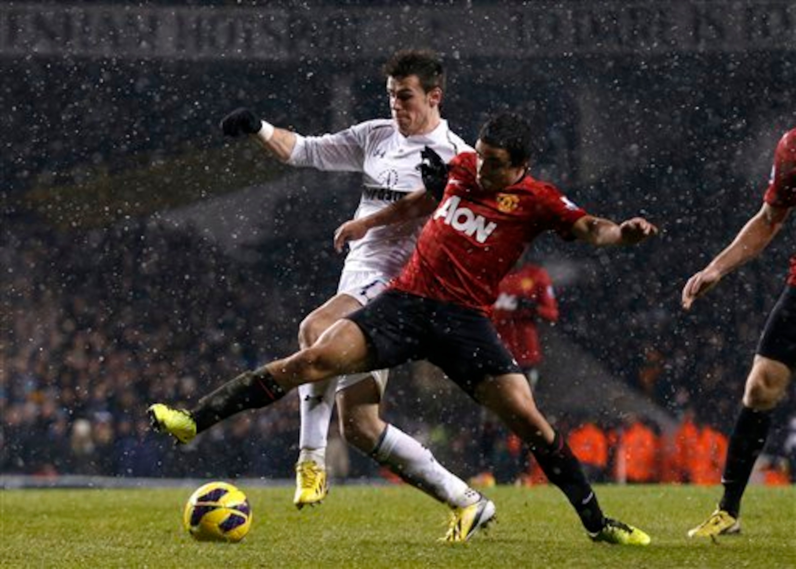 Rafael in typically scrappy action.