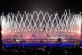 Fireworks in London in 2012.
