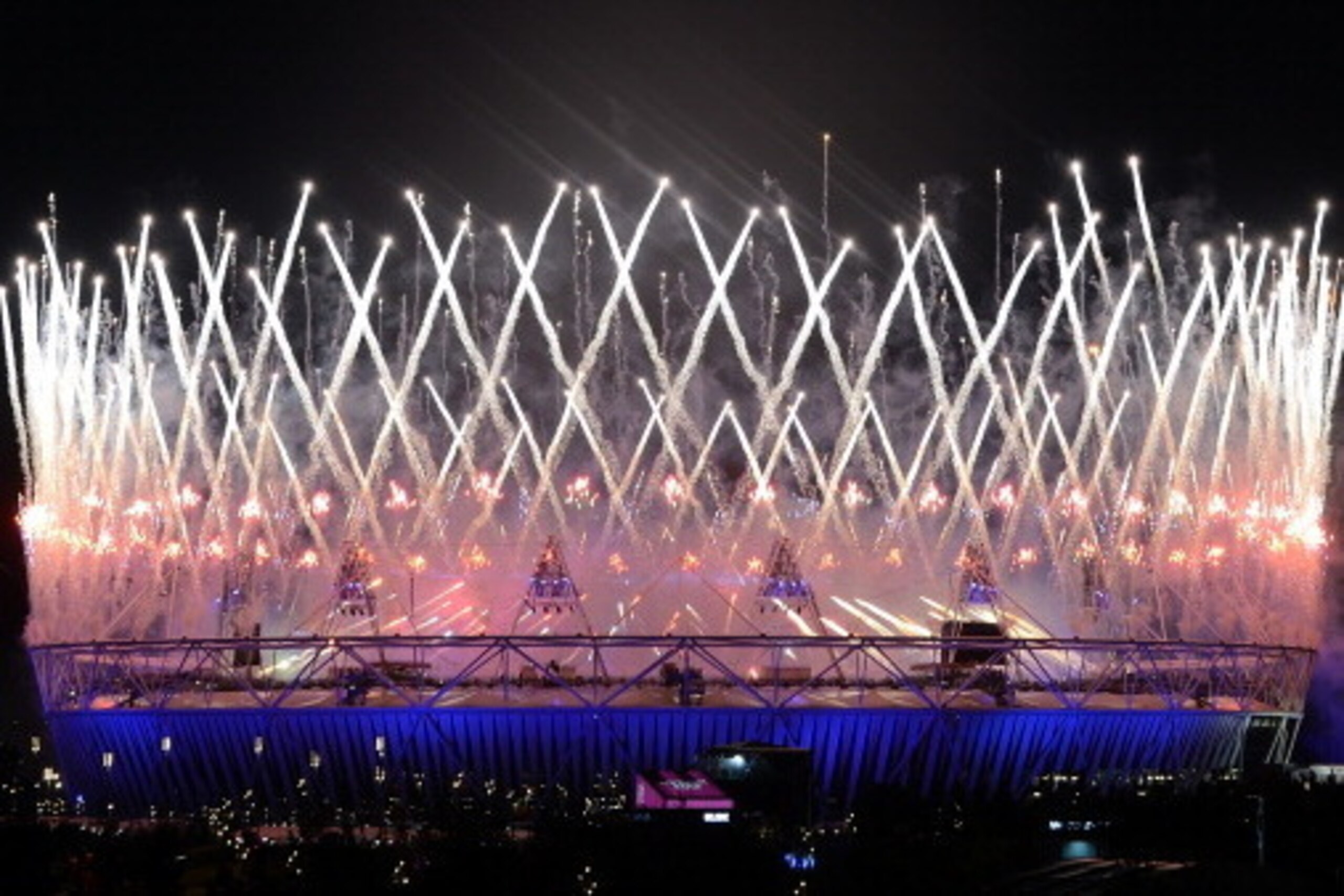 Fireworks in London in 2012. Fireworks in London in 2012.