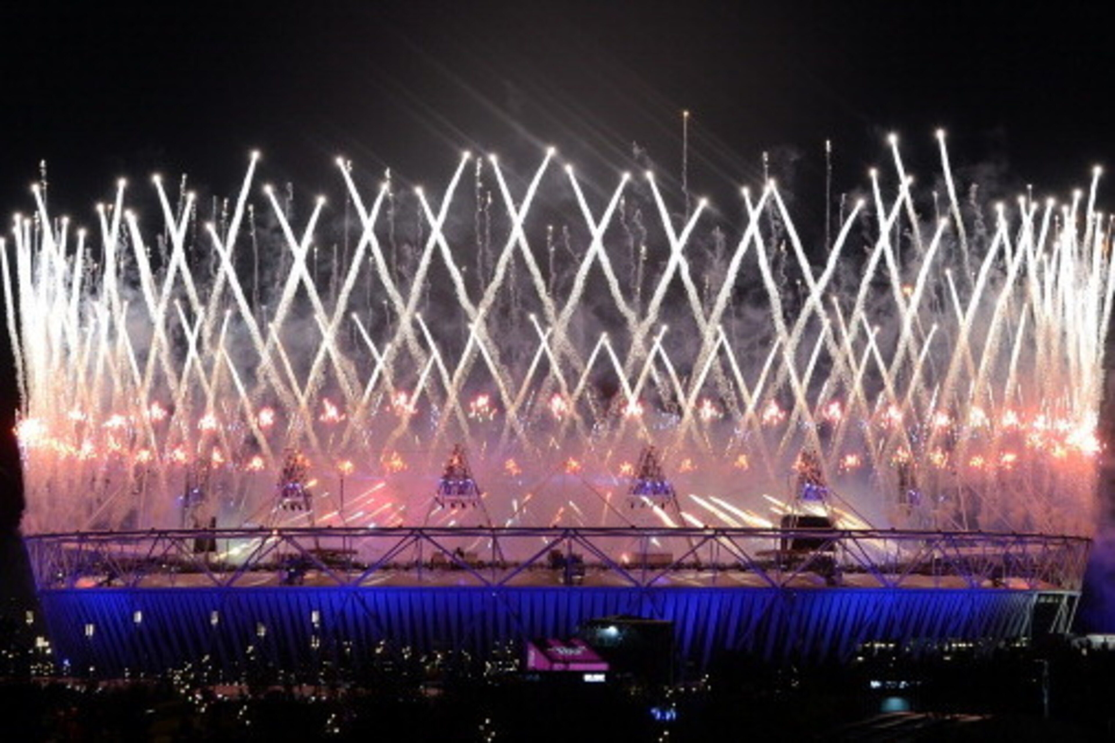 Fireworks in London in 2012.