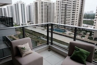 Party on the balcony in Rio.