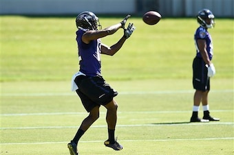 Receiver Mike Wallace brings a downfield threat to Baltimore's passing attack.