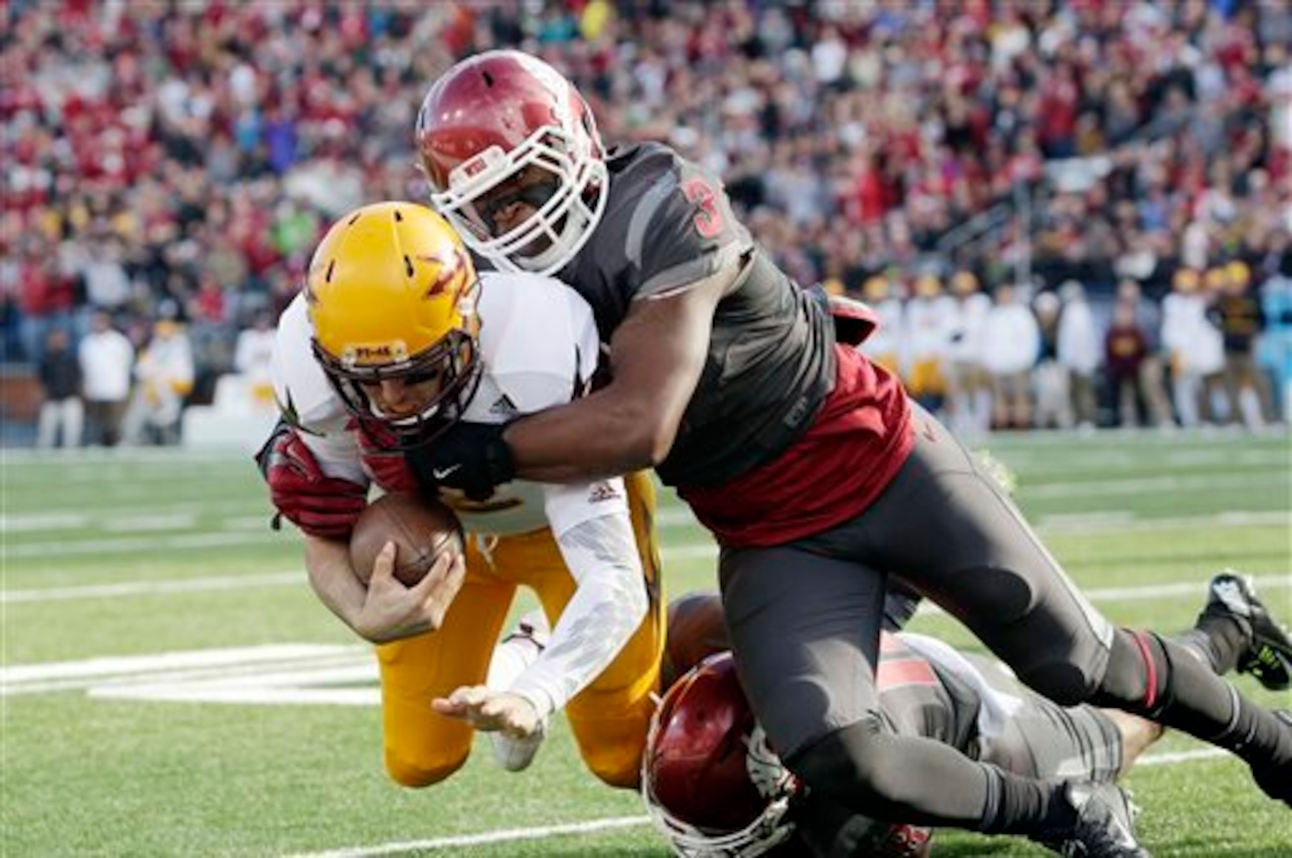 Washington State product Ivan McLennan might be able to help Atlanta's pass rush.