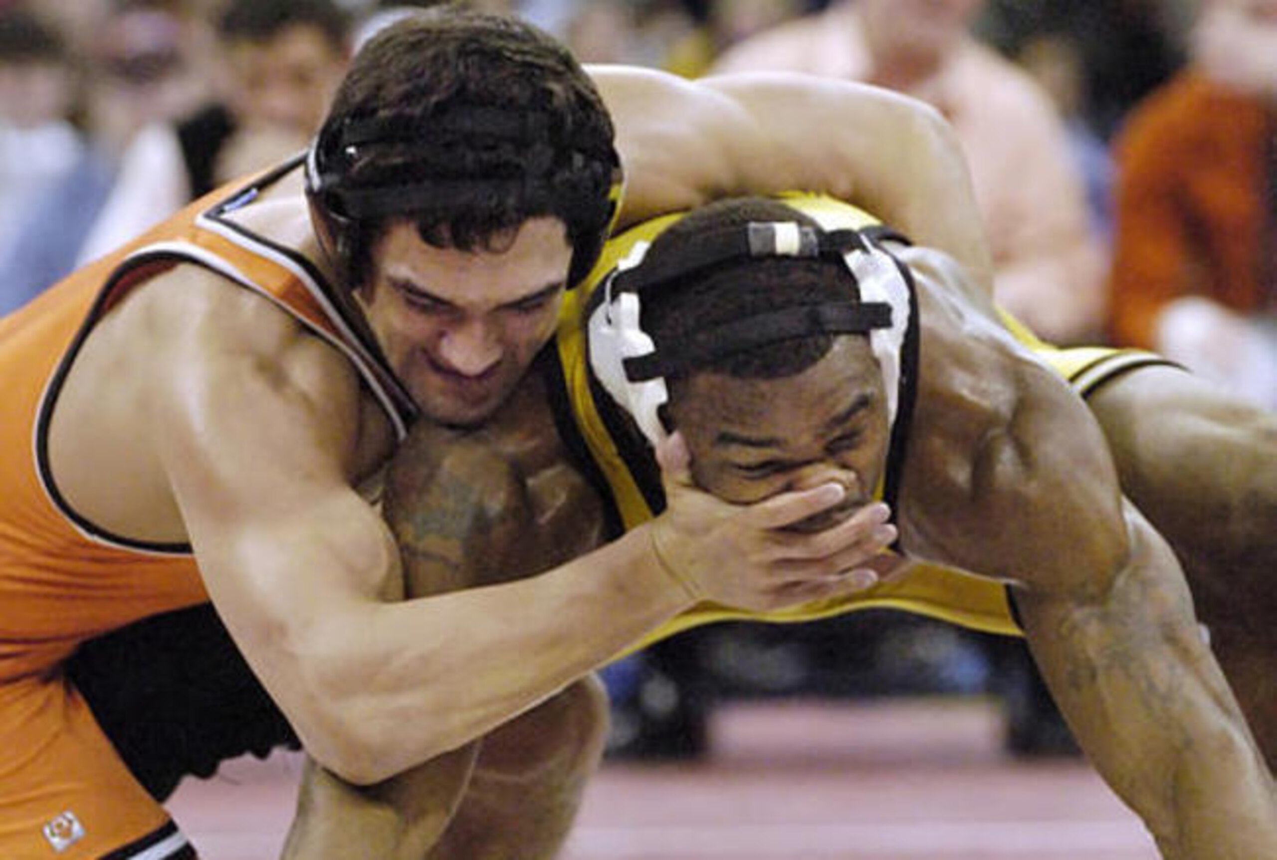 Woodley was a highly-regarded Collegiate wrestler