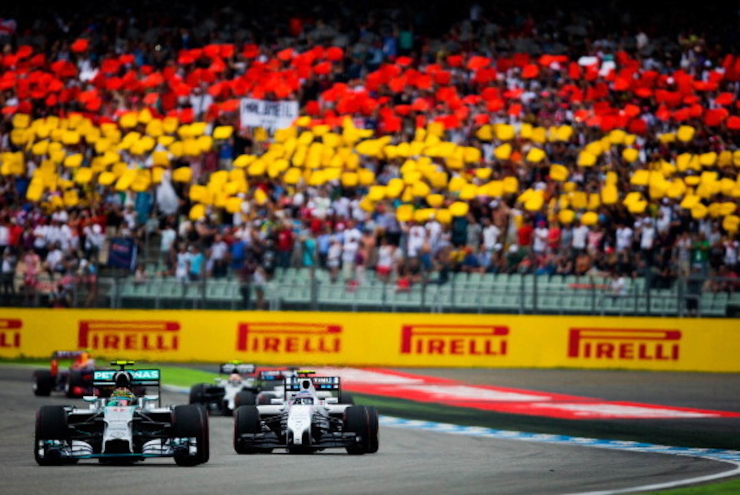 The 2014 German Grand Prix at Hockenheim.