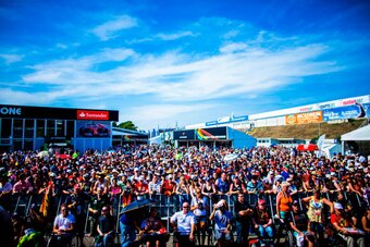 Fans during qualifying for the 2014 German Grand Prix.