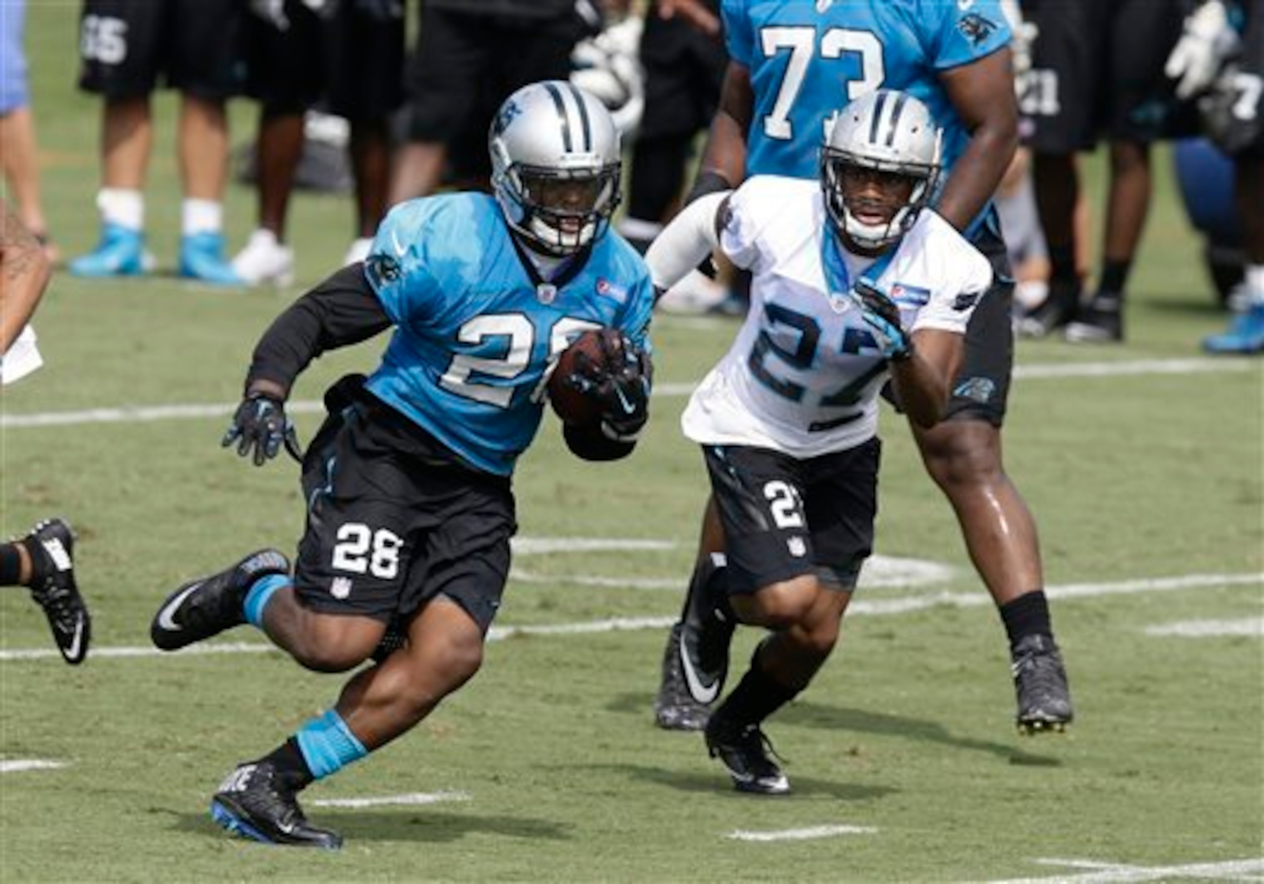 Will cornerback Robert McClain (right) emerge as a difference-maker for Carolina this season?
