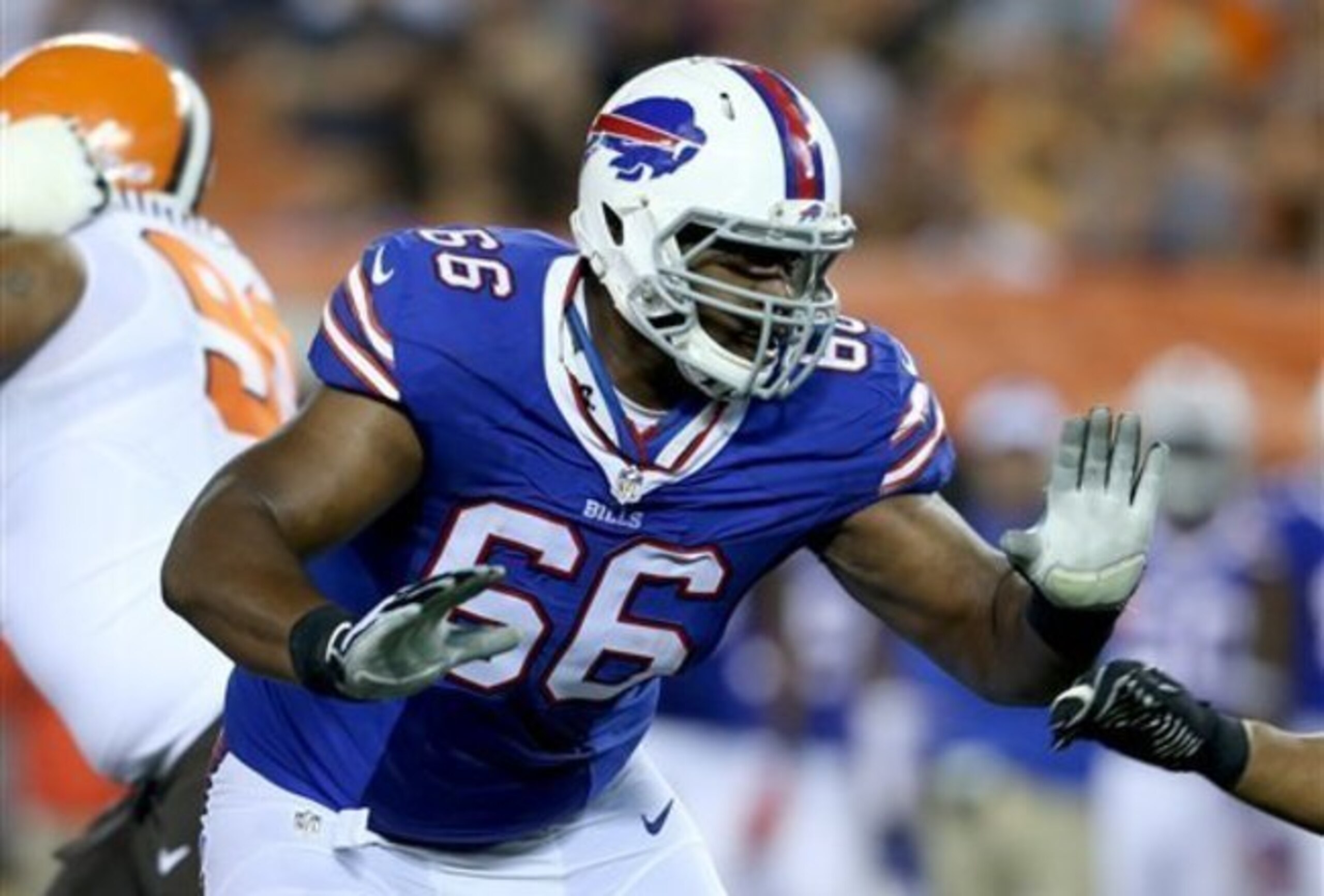Seantrel Henderson is trying to regain a job at right tackle.