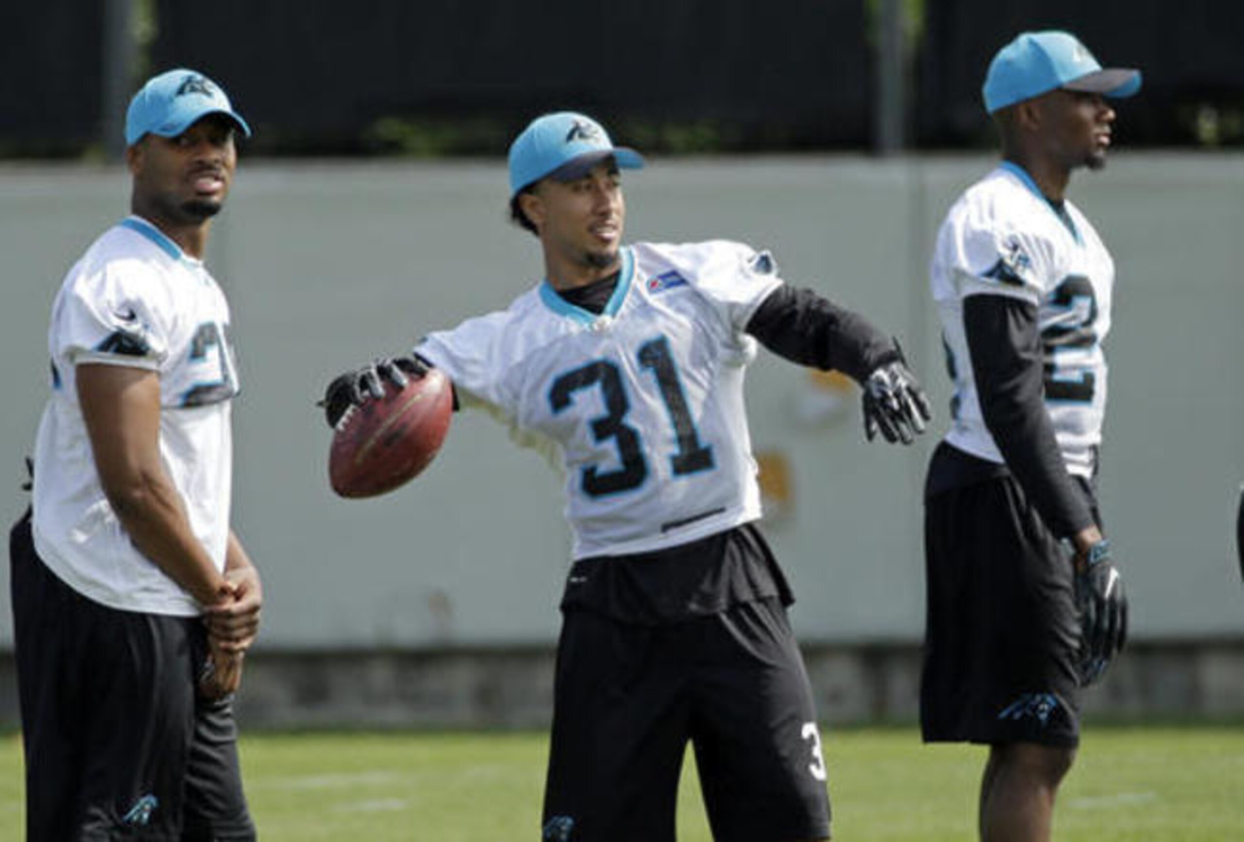 Fifth-round pick Zack Sanchez (No. 31) is beginning to show himself in Panthers camp.