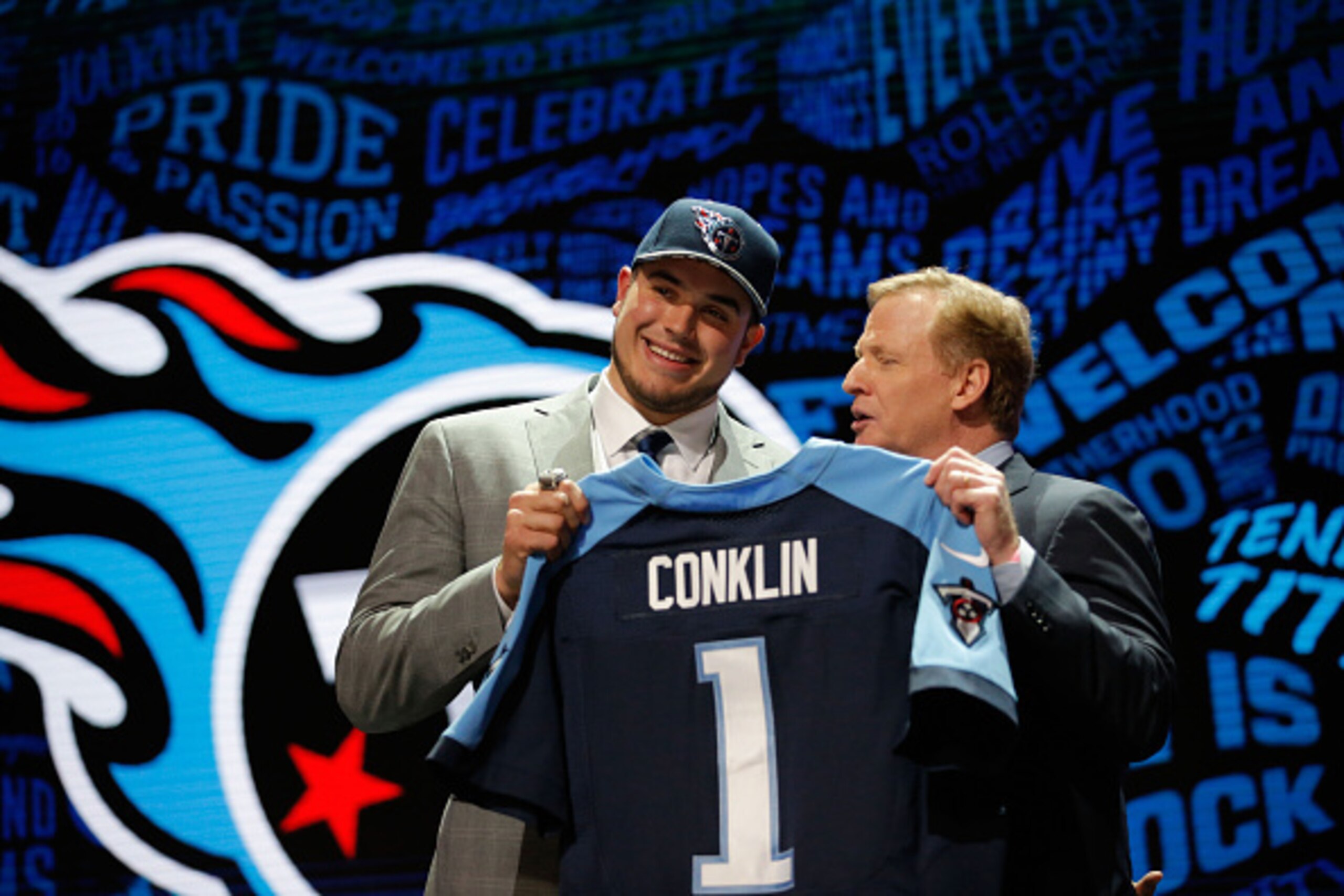 The Titans selected Jack Conklin in order to help protect QB Marcus Mariota.