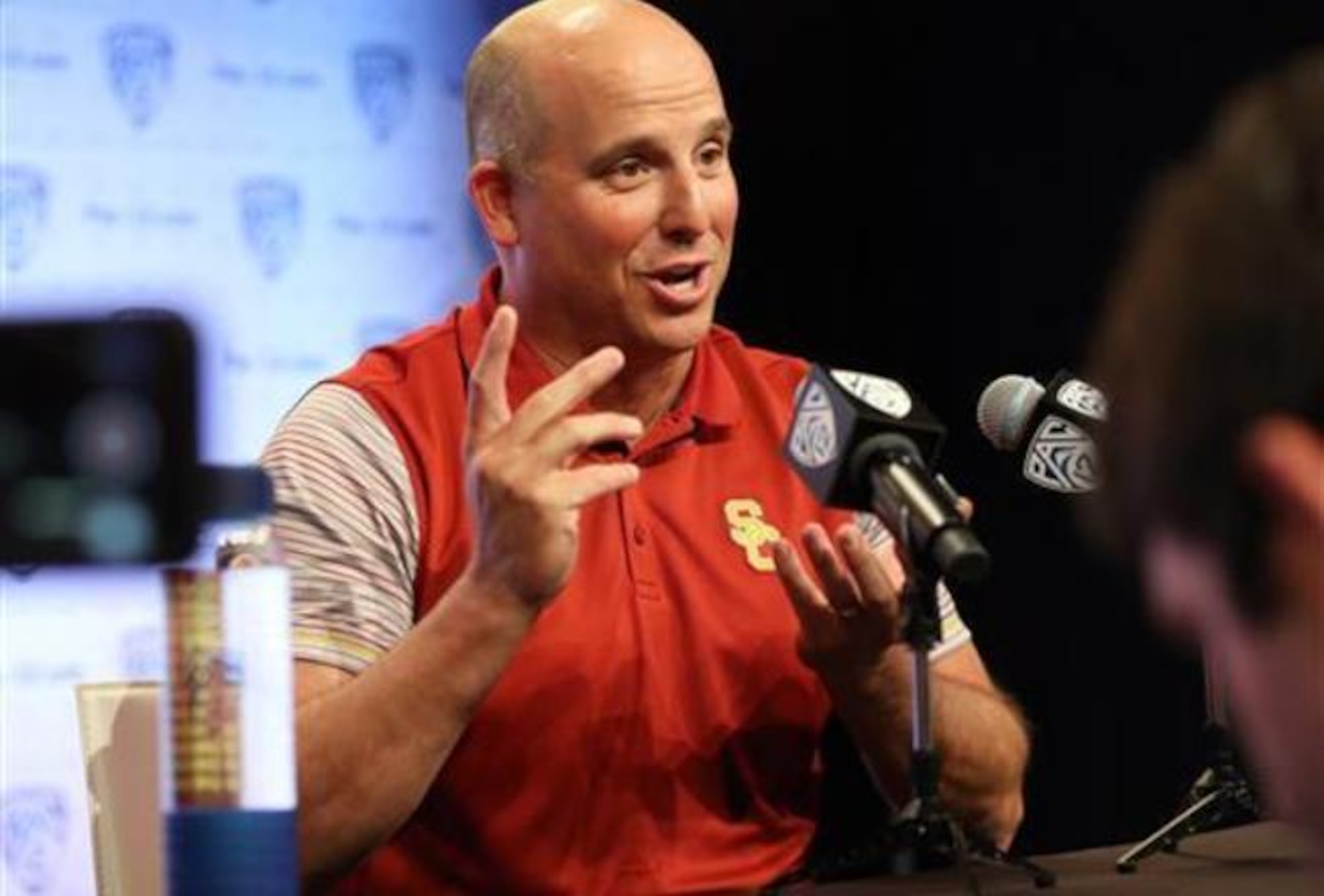 USC coach Clay Helton