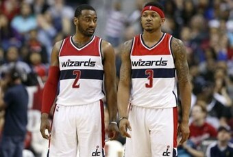 John Wall (left) and Bradley Beal