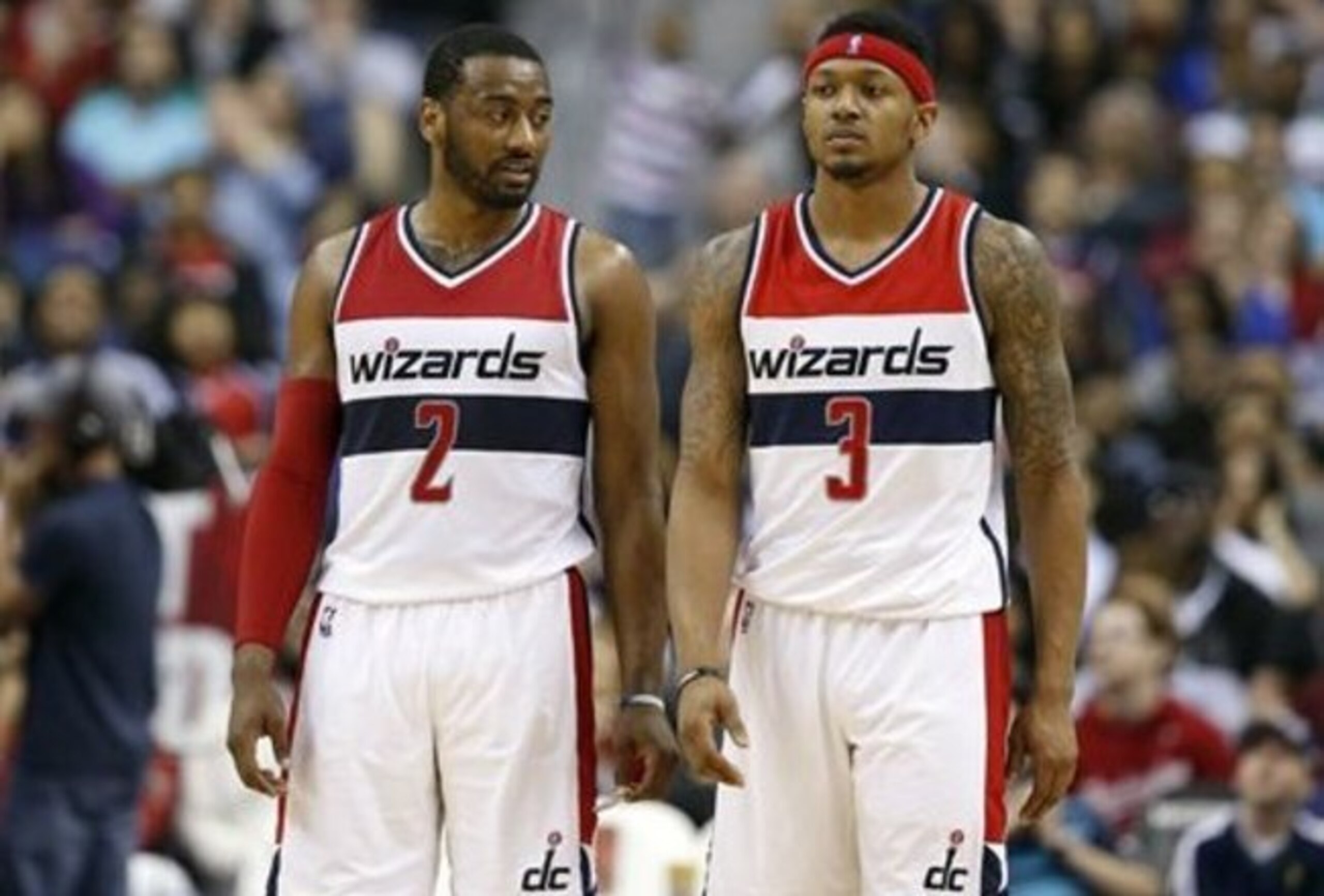 John Wall (left) and Bradley Beal