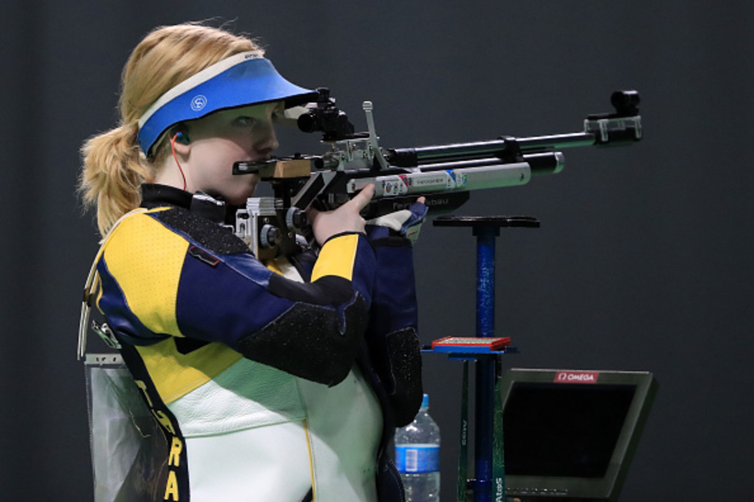 Virginia "Ginny" Thrasher gave the United States its first gold medal of the Rio Olympics by winning the women's 10-meter air rifle competition.