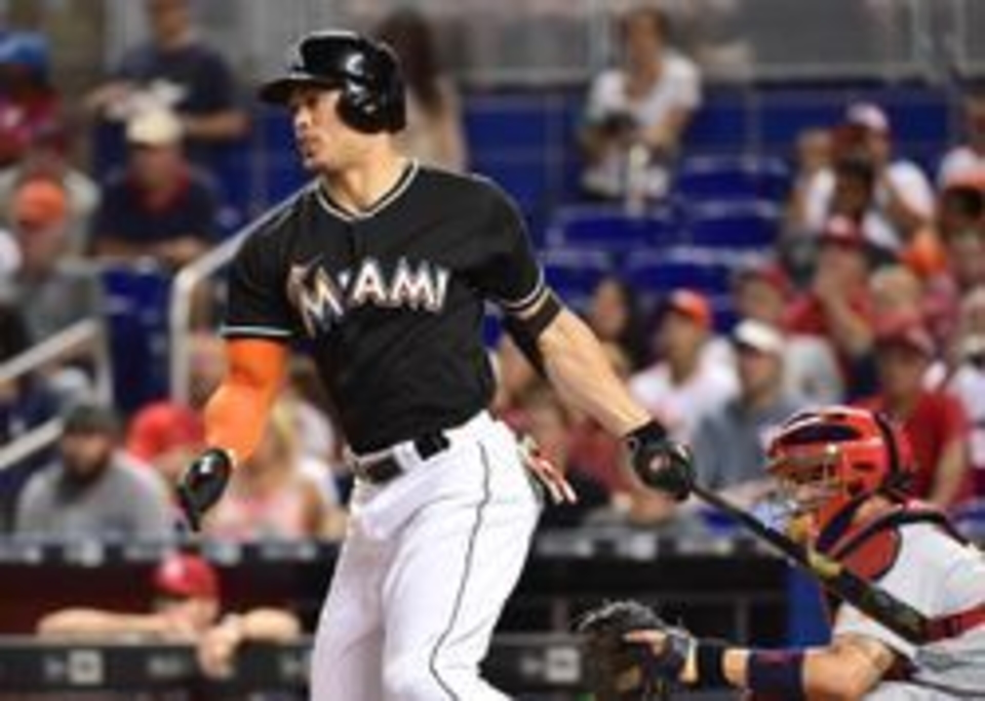 Giancarlo Stanton is locked up through at least 2020. Giancarlo Stanton is locked up through at least 2020.