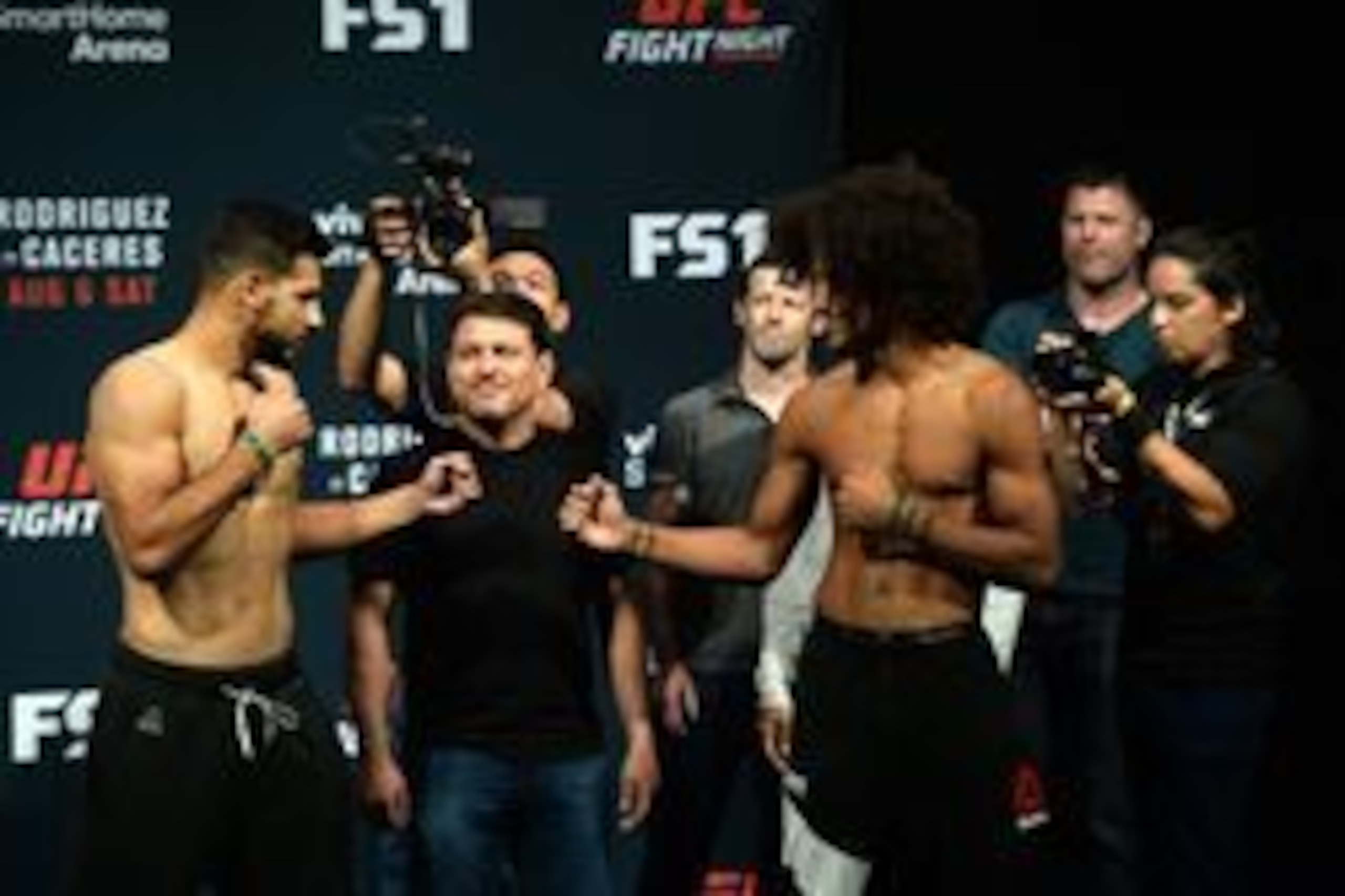 Yair Rodriguez (left) and Alex Caceres