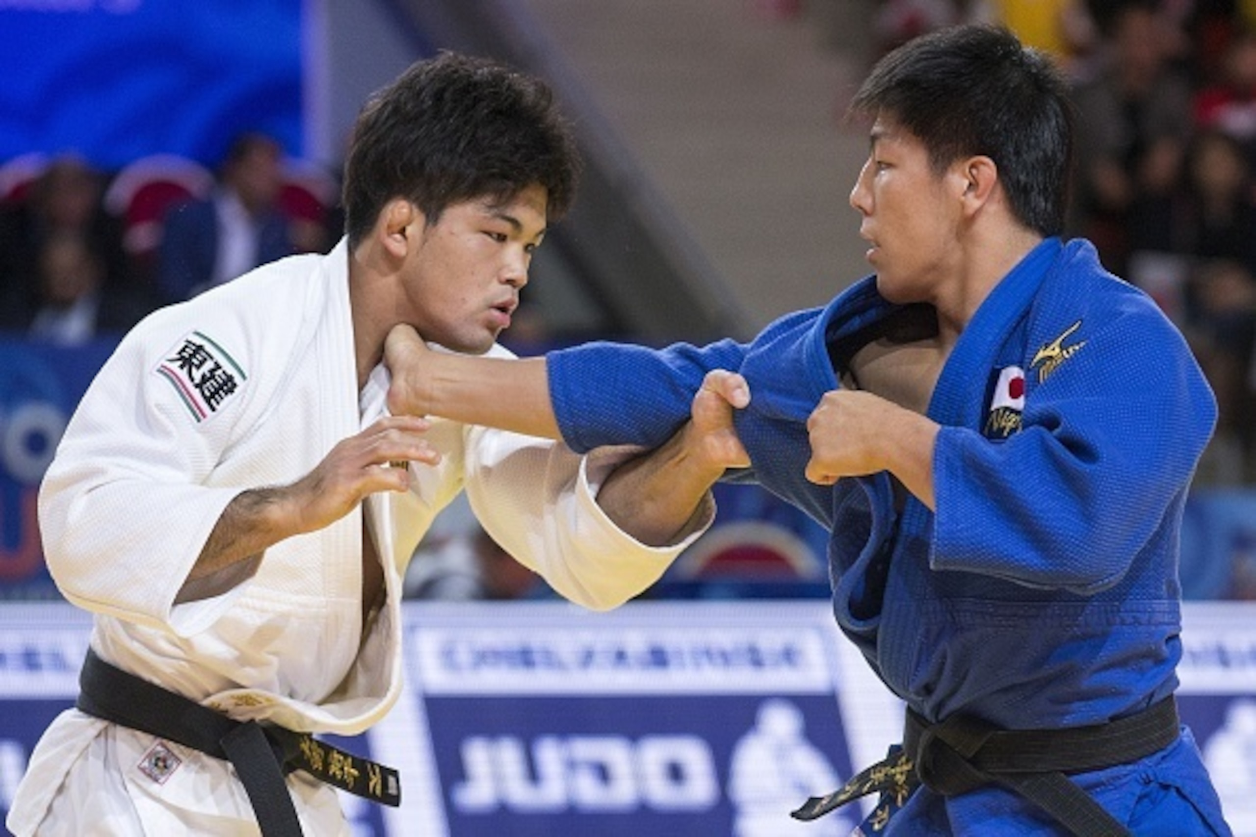Japan's Shohei Ono, left, and Riki Nakaya.