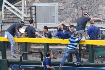 Dodgers players swimming in the Diamondbacks pool after they clinched in 2013 was...frowned upon.