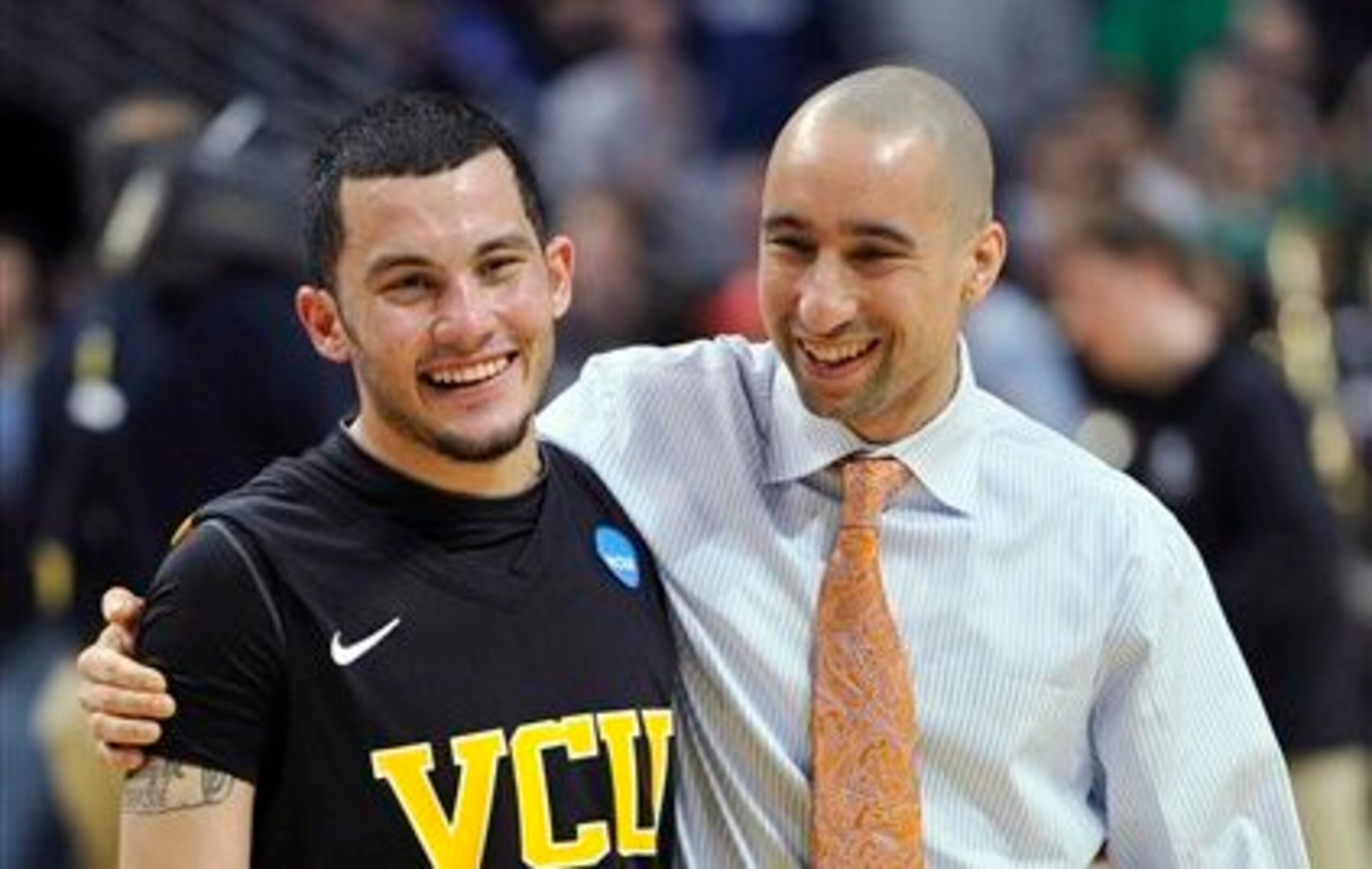 Joey Rodriguez with head coach Shaka Smart