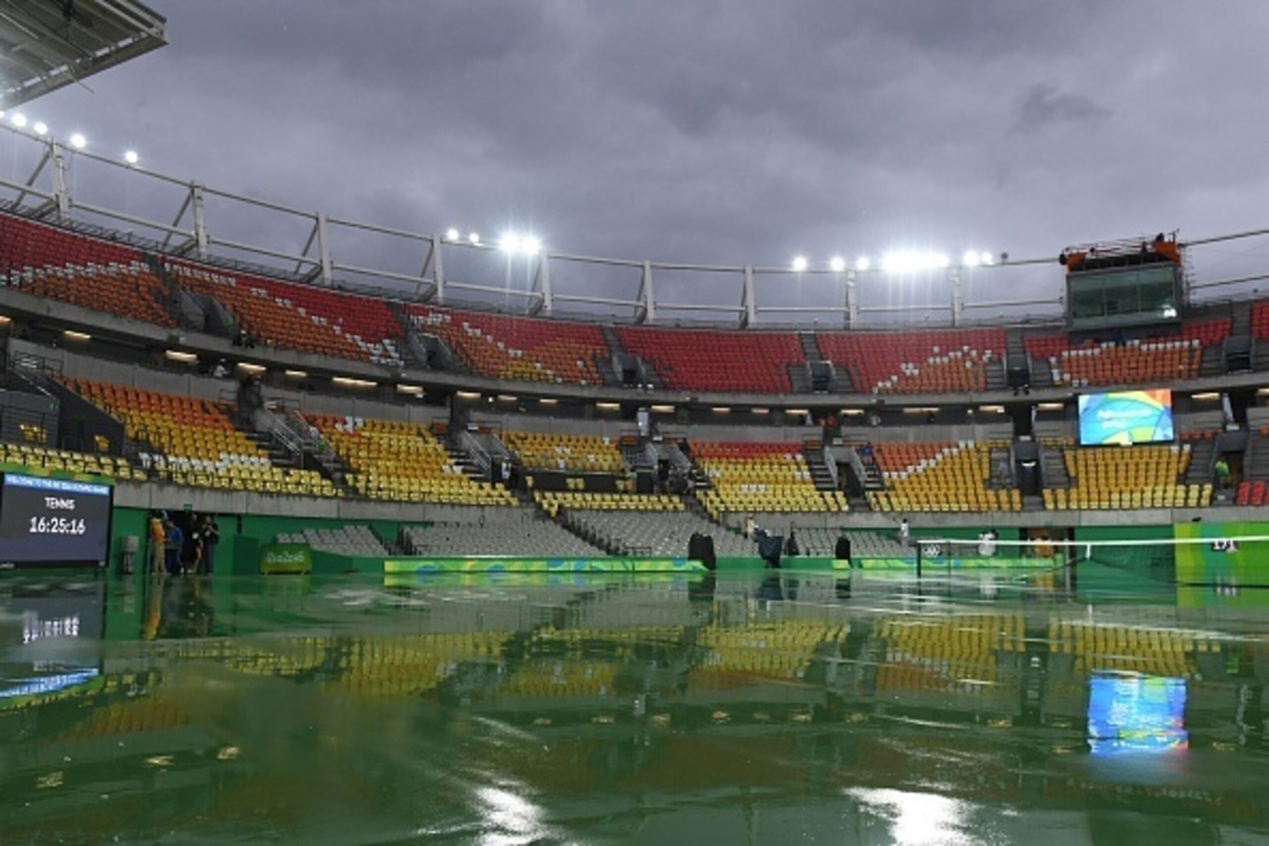 Constant rain showers wiped out the entire day of tennis.