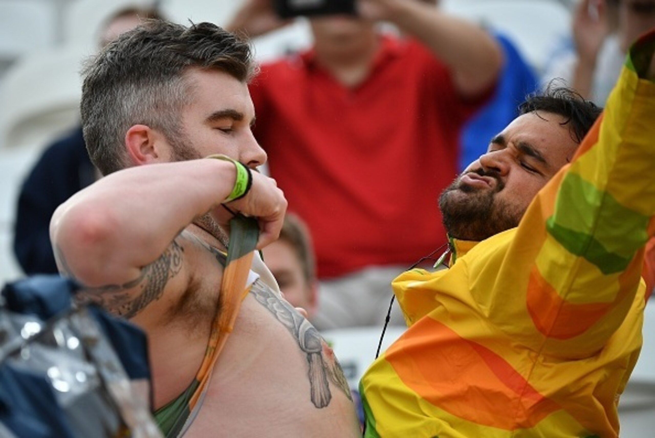 Fans getting weird in Rio.