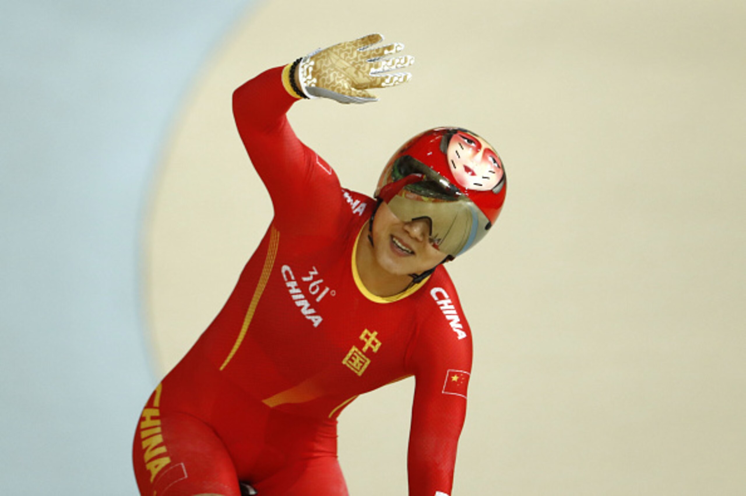 China winning gold in the women's team sprint.