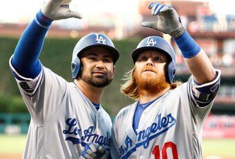 Adrian Gonzalez and Justin Turner