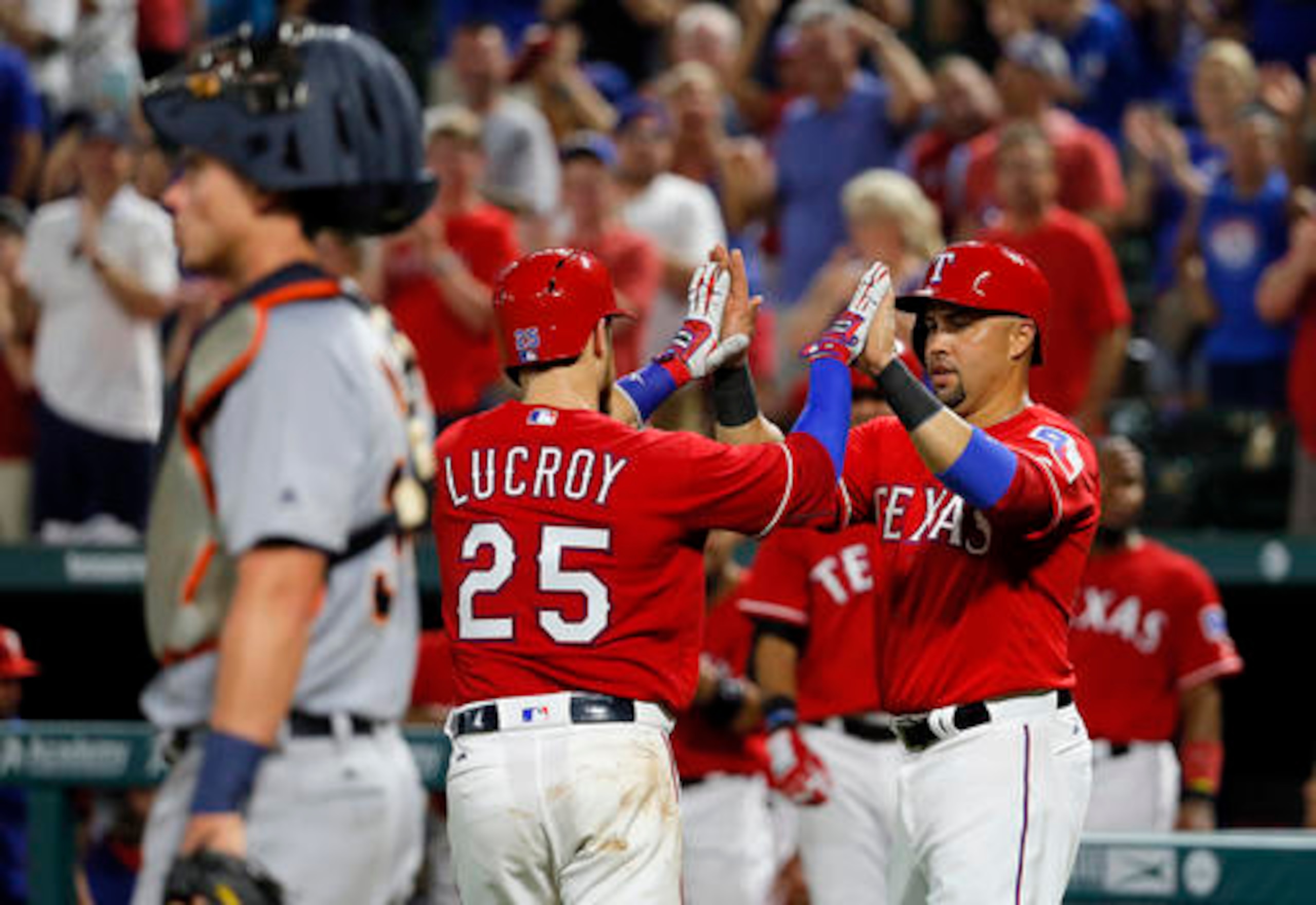 Jonathan Lucroy and Carlos Beltran