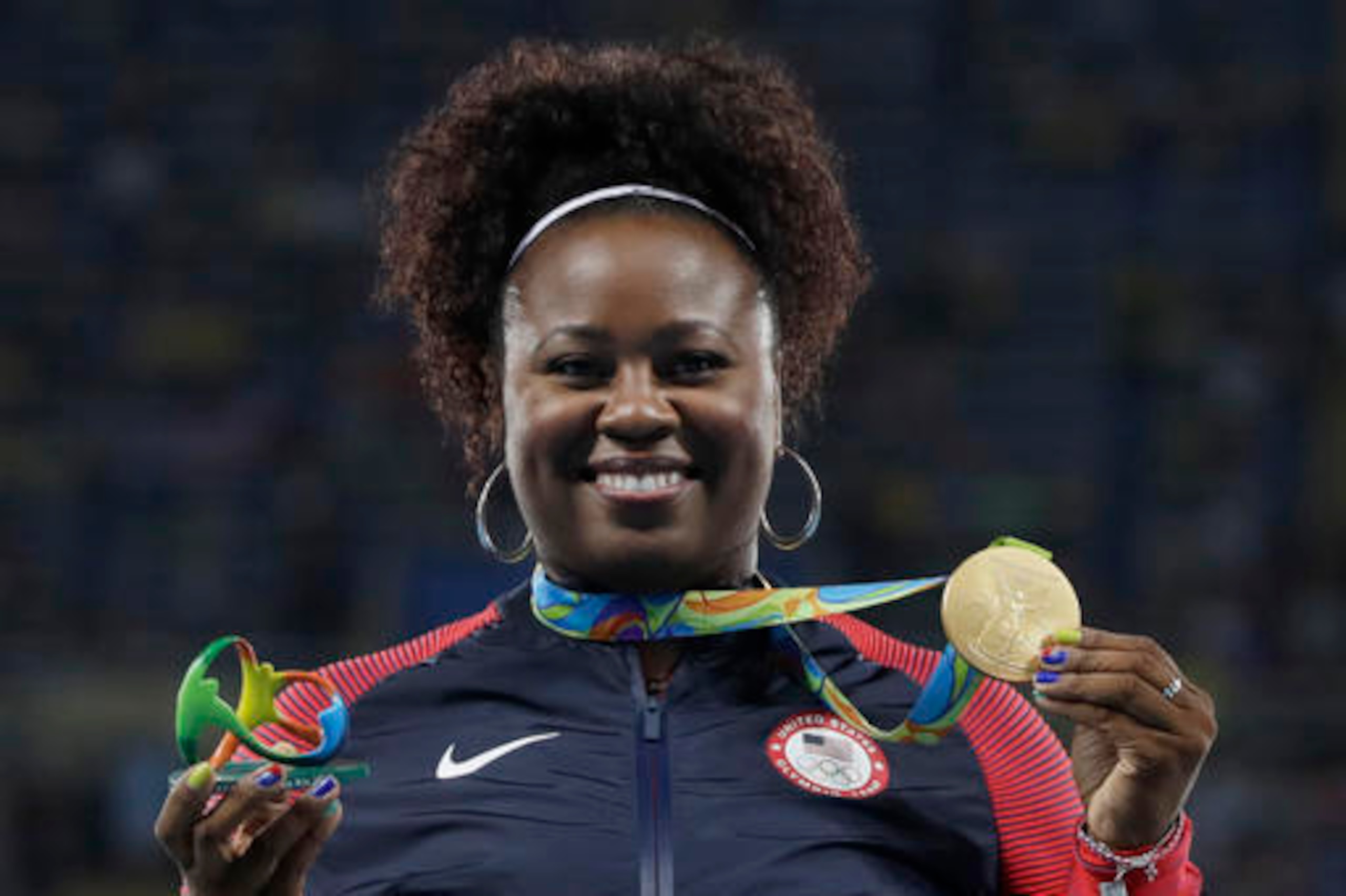 Shot put gold medalist Michelle Carter.