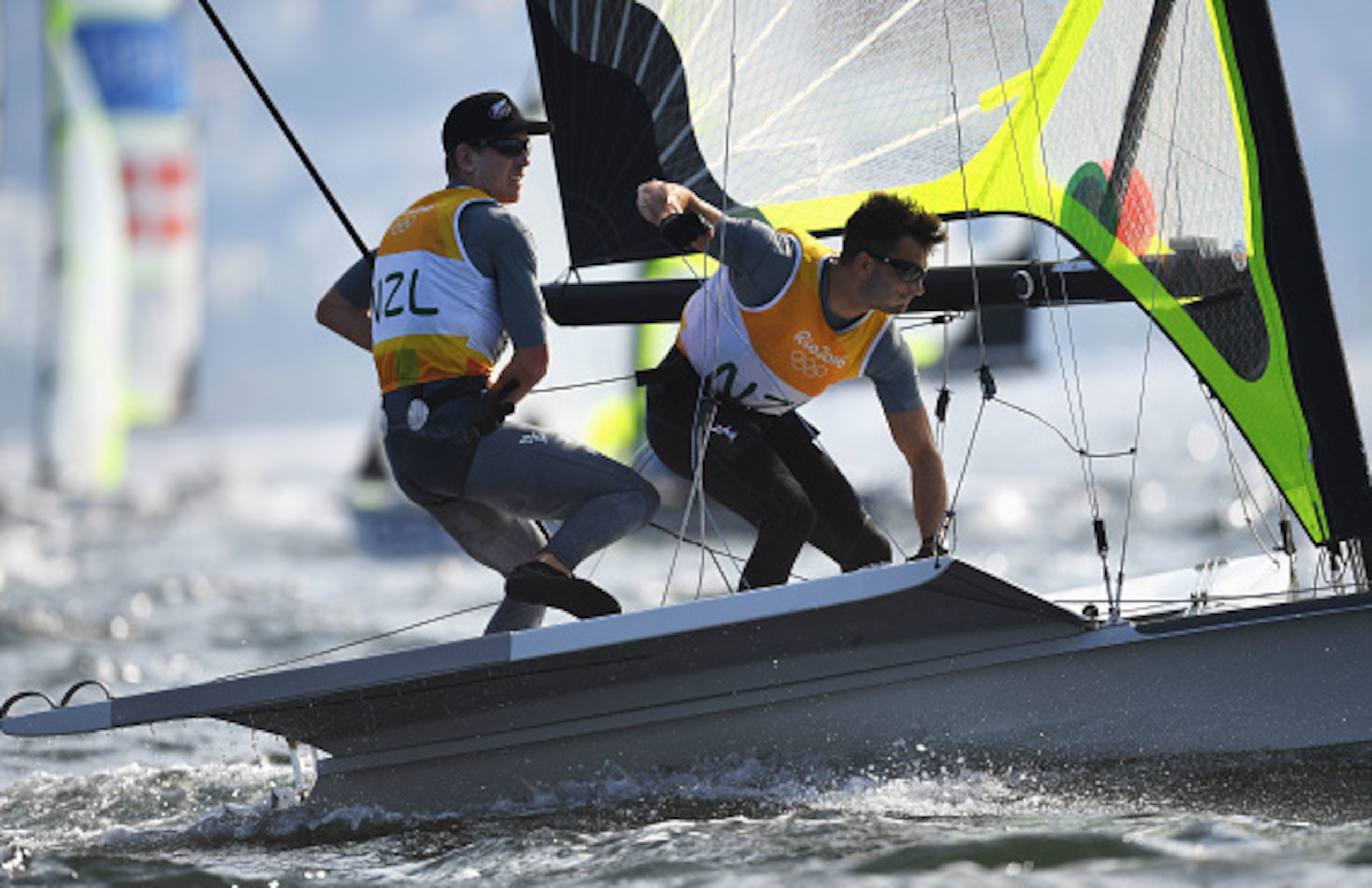 New Zealand rules the waves, at least in the 49er class. New Zealand rules the waves, at least in the 49er class.