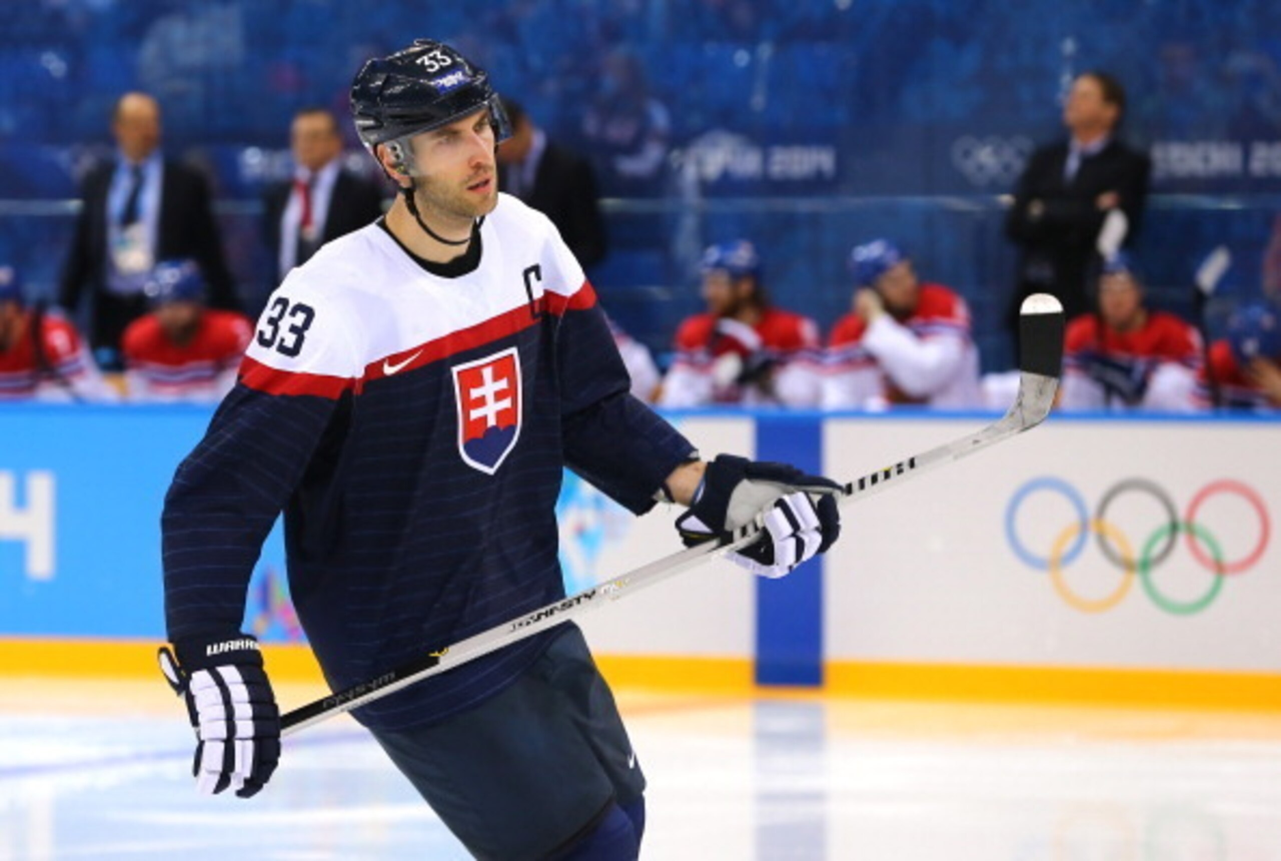 Zdeno Chara leads an older group of Team Europe players. Zdeno Chara leads an older group of Team Europe players.