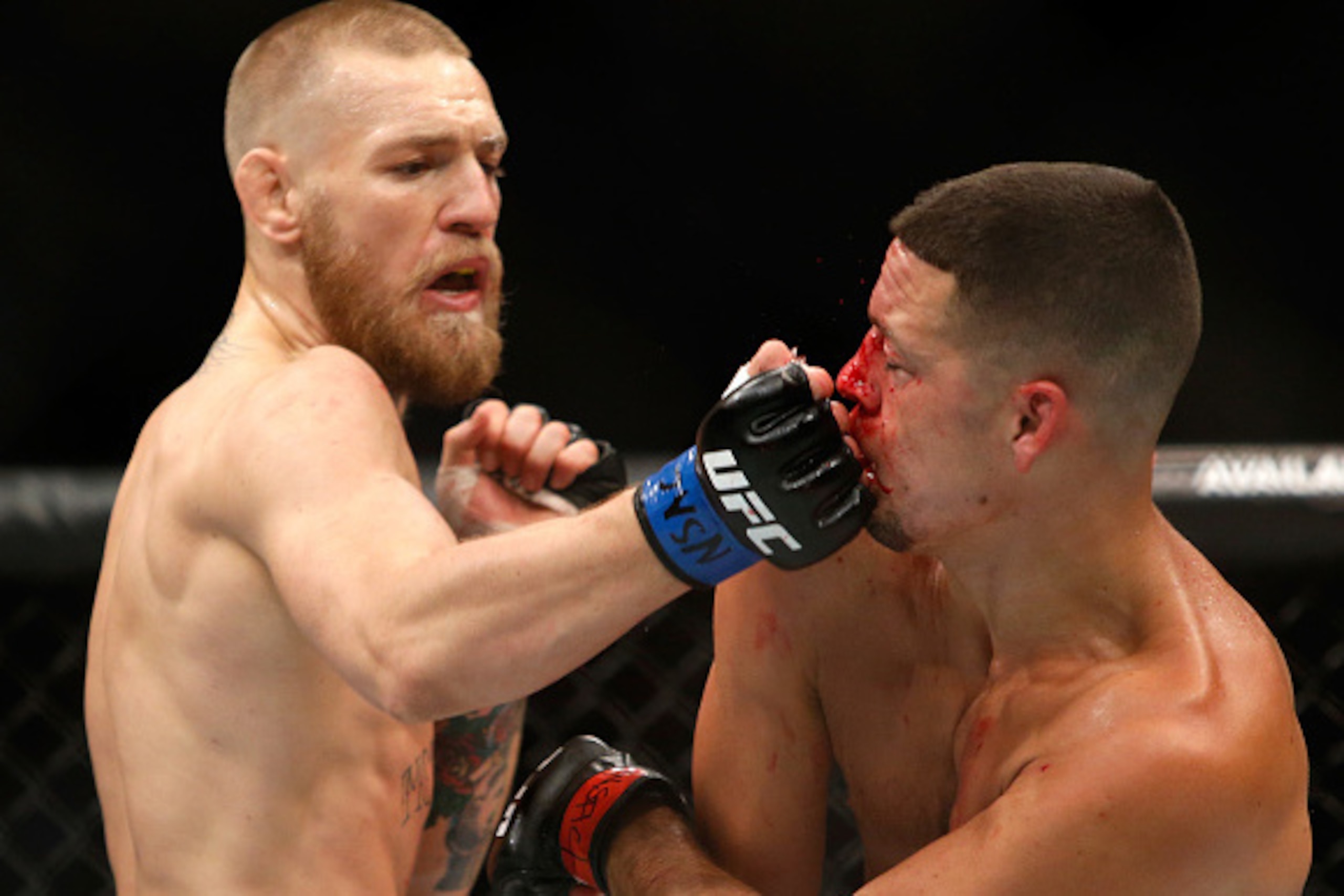 Conor McGregor (left) and Nate Diaz held a rematch at UFC 202.