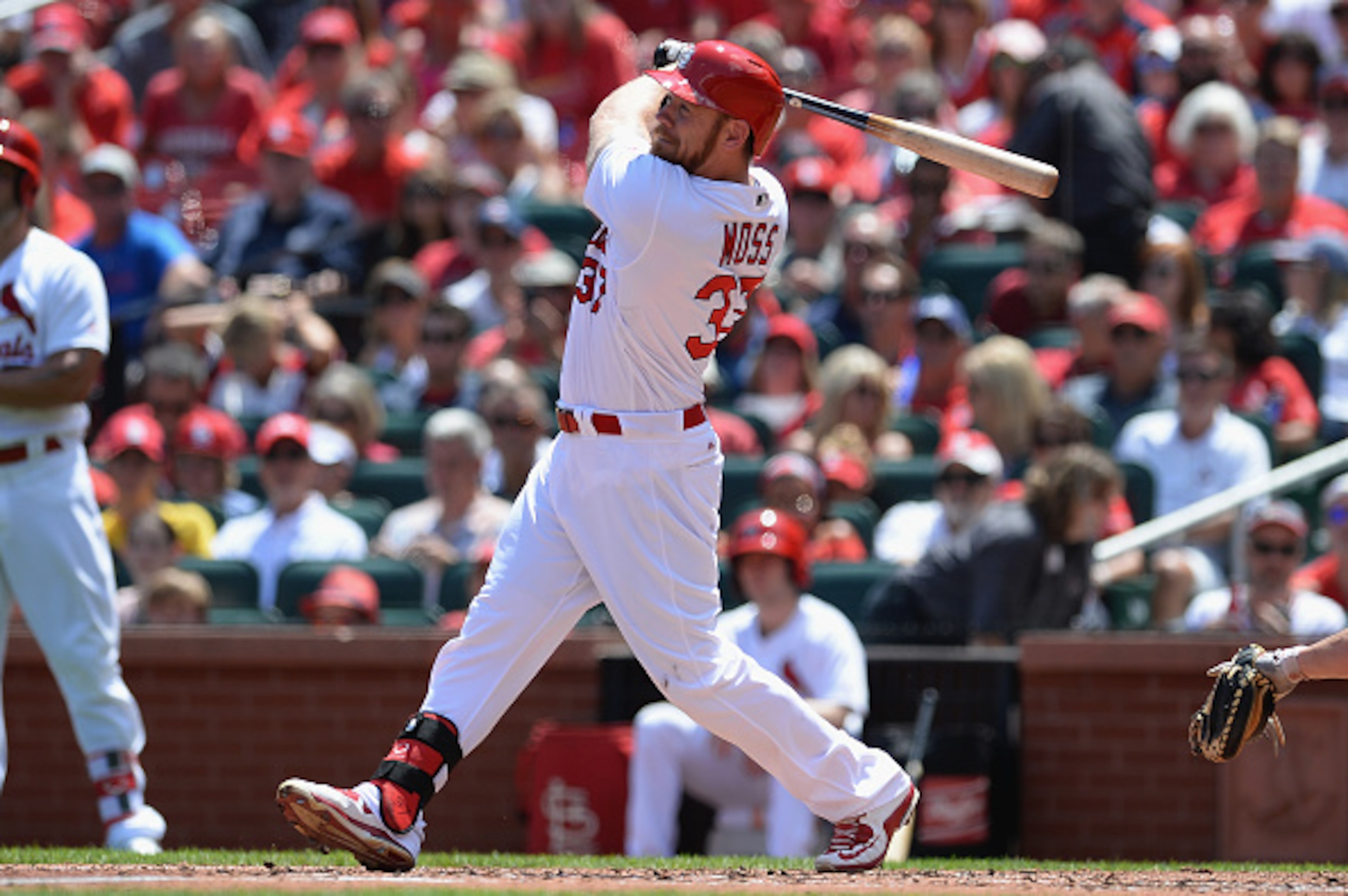 Brandon Moss has gone deep 22 times in 92 games.