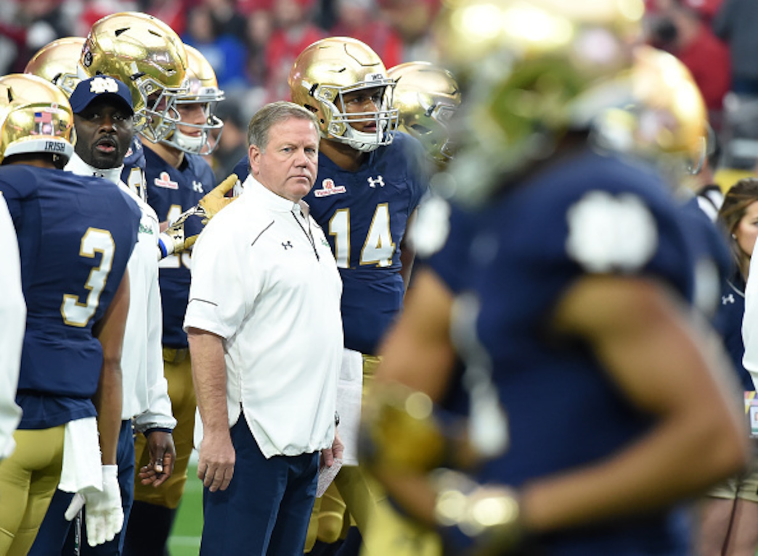 Notre Dame head coach Brian Kelly