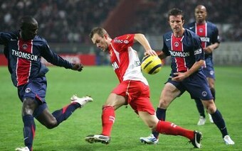 Badiane (left) playing against Monaco