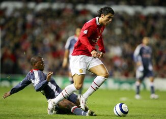 The gangly teenager who became an all-time great: Cristiano Ronaldo.