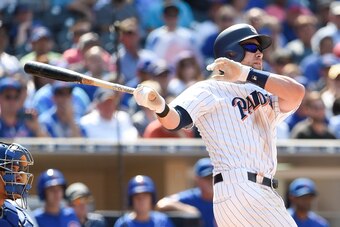 Second baseman Ryan Schimpf has a .980 OPS this season.
