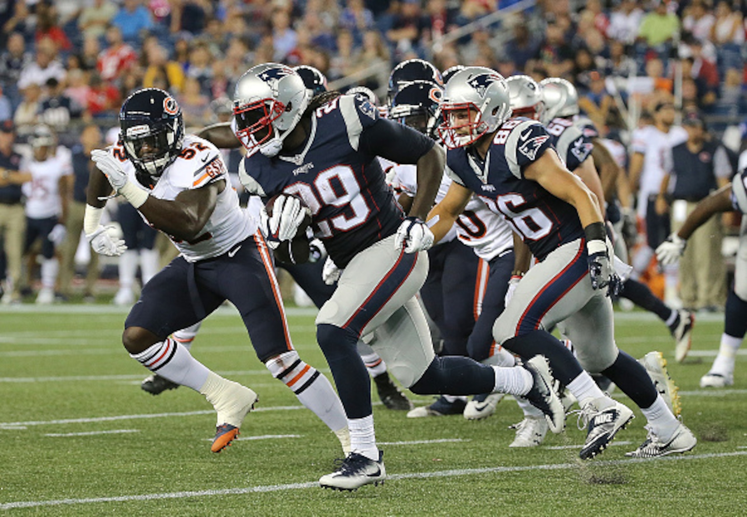 Running back LeGarrette Blount could lead the Patriots offense early in the season.