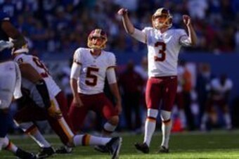 Dustin Hopkins has a perfect season going after three weeks.