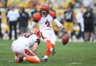 Mike Nugent has been busy and reliable this season.