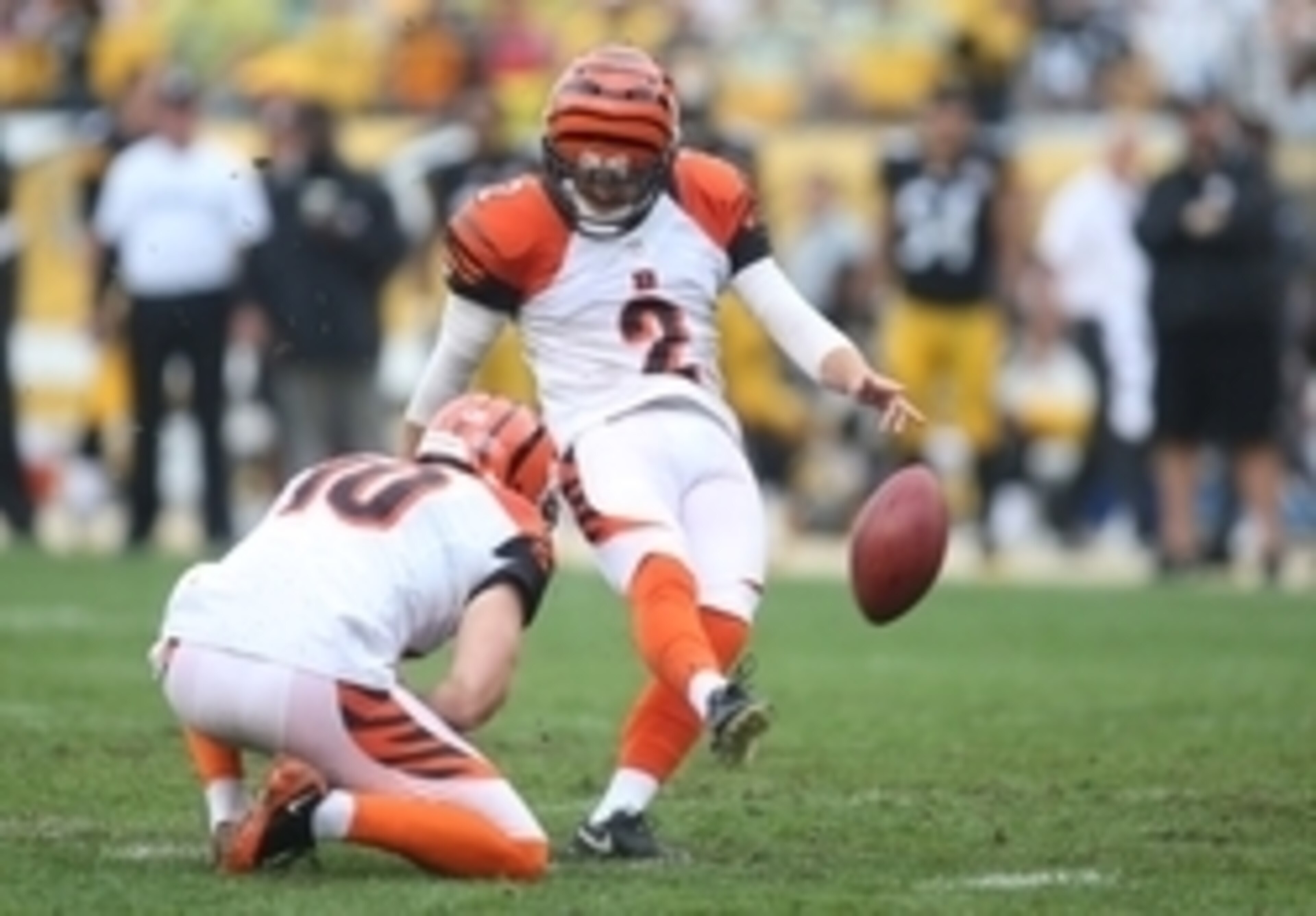 Mike Nugent has been busy and reliable this season.