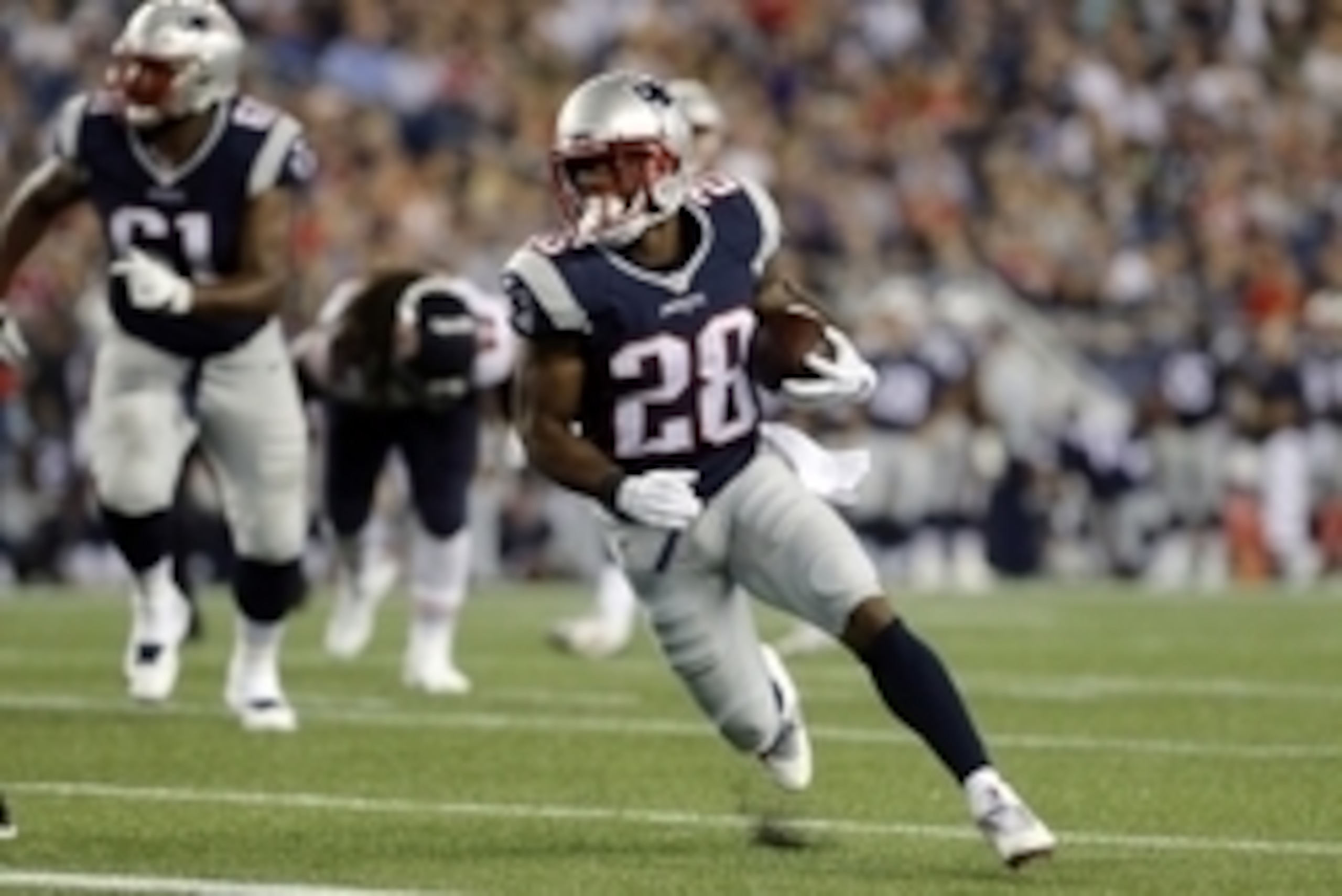 For now, James White is the top receiver in New England's backfield.