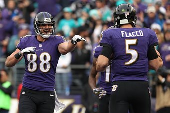 The Dennis Pitta-Joe Flacco connection returned in a big way in Week 13.