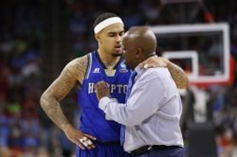 Quinton Chievous and head coach Edward Joyner