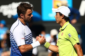 Wawrinka and Nishikori have split their Grand Slam meetings.